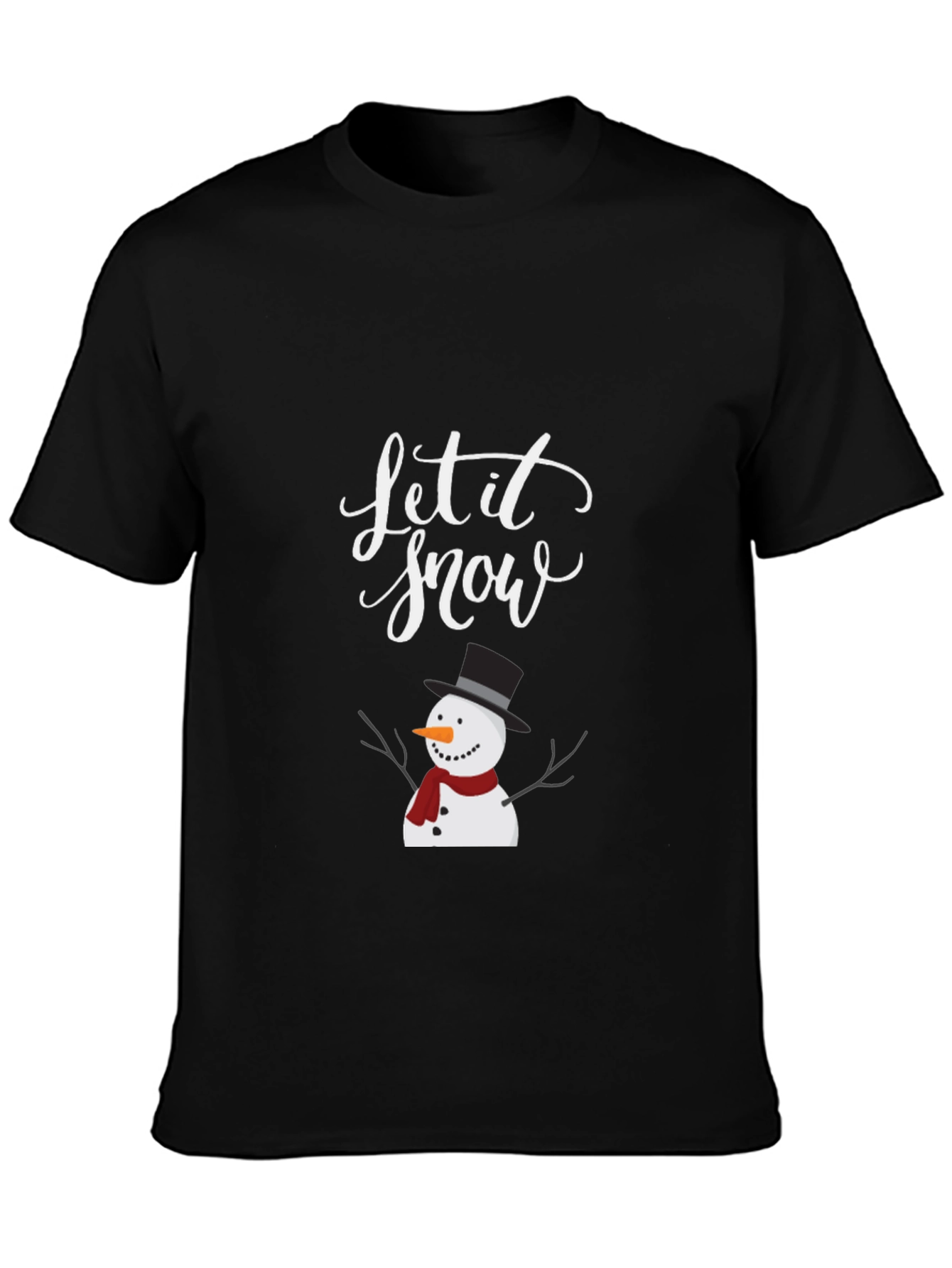 Festive Let it Snow Snowman Graphic Tee