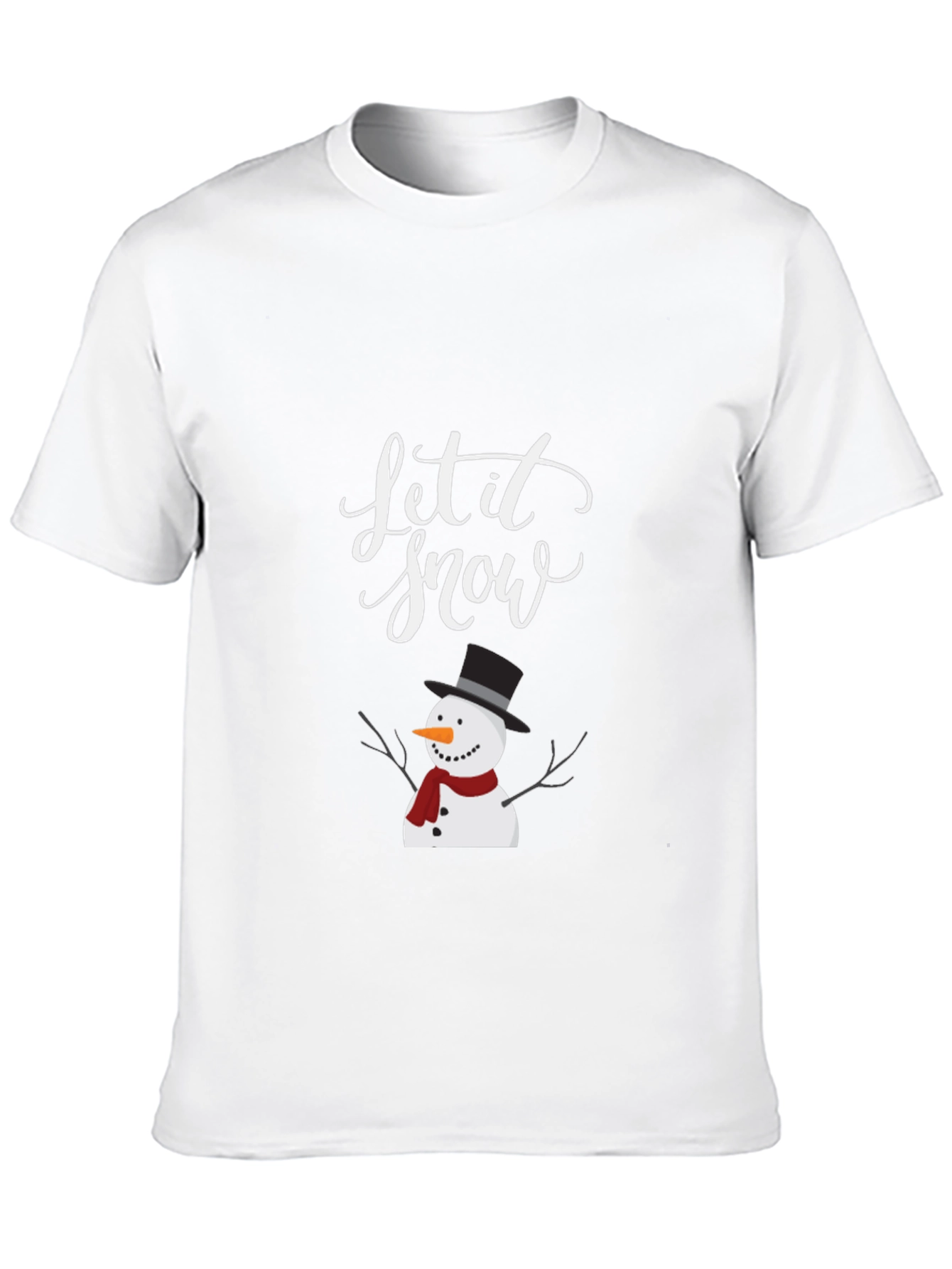 Festive Let it Snow Snowman Graphic Tee