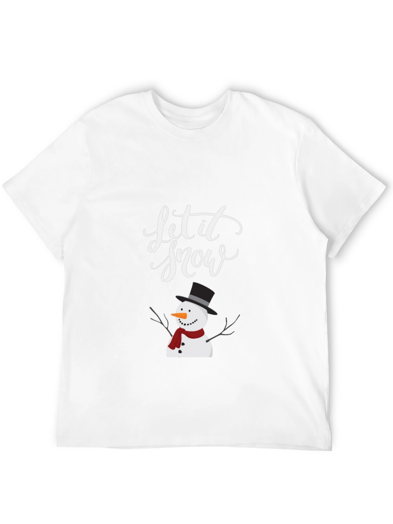 Festive Let it Snow Snowman Graphic Tee