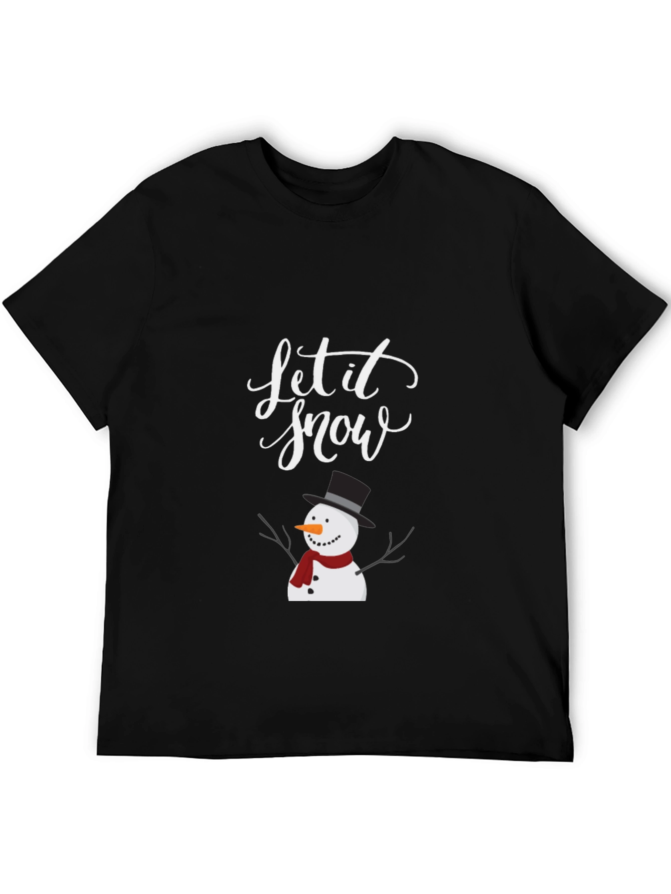 Festive Let it Snow Snowman Graphic Tee