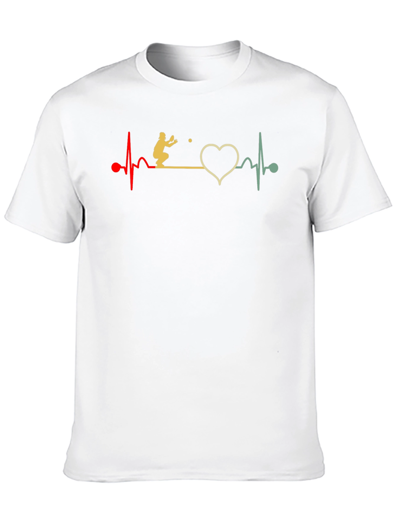 Volleyball Heartbeat Graphic T-Shirt