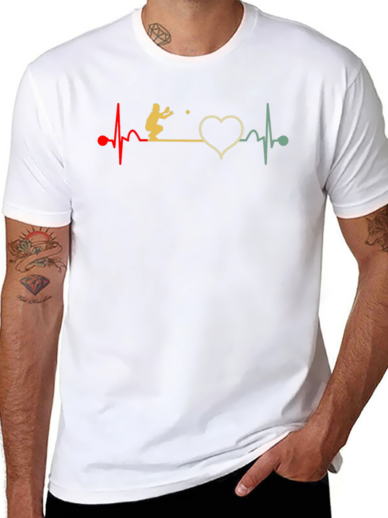 Volleyball Heartbeat Graphic T-Shirt