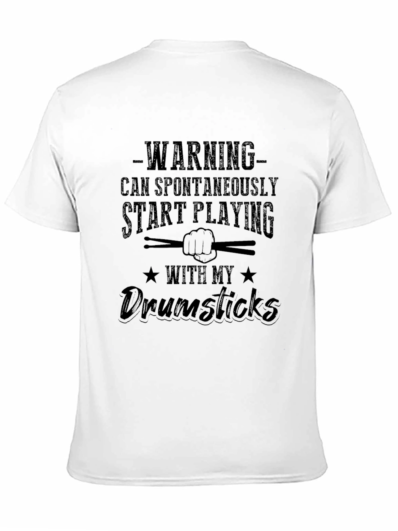 Drummer Warning Graphic T-Shirt
