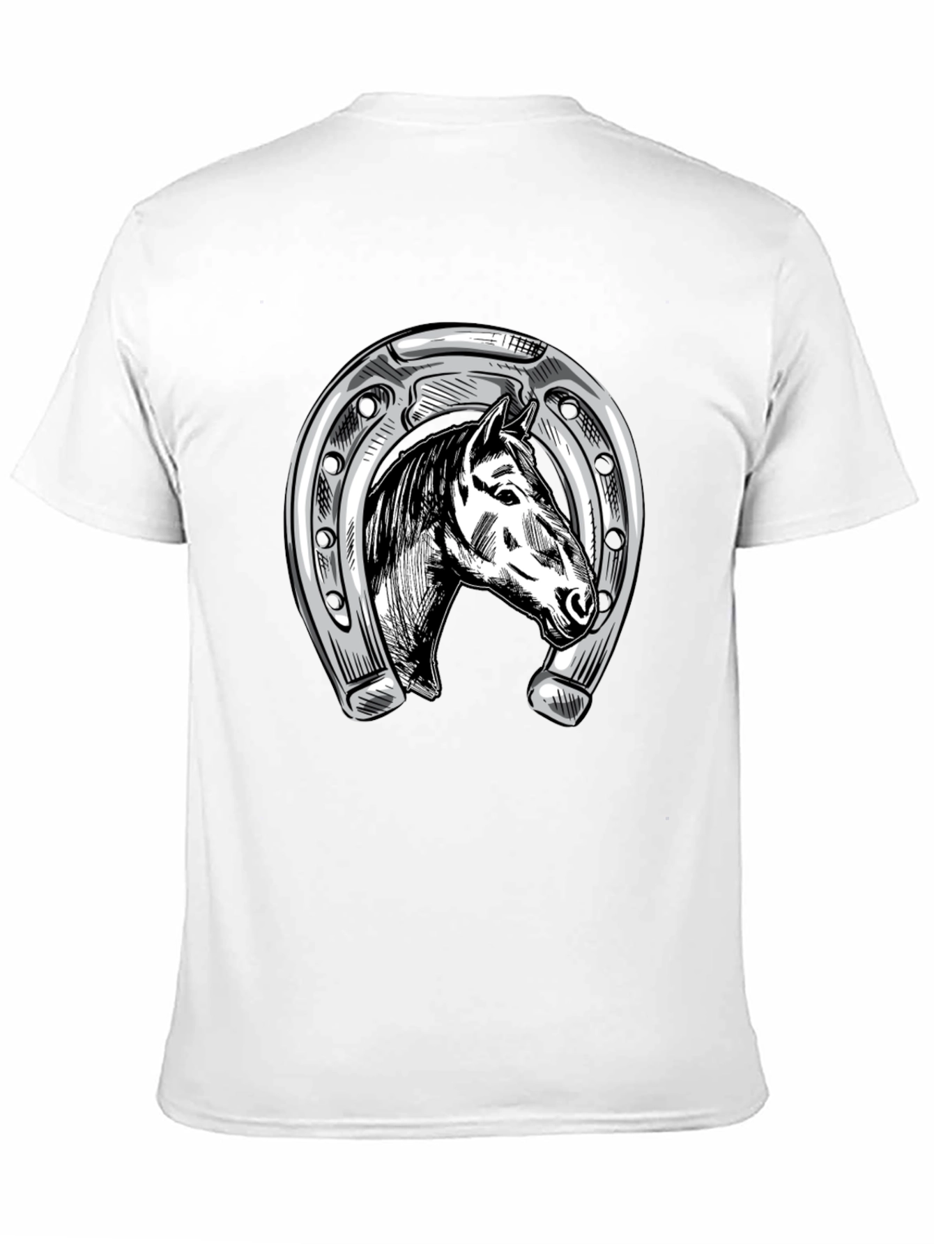 Horse & Horseshoe Graphic Tee - Black