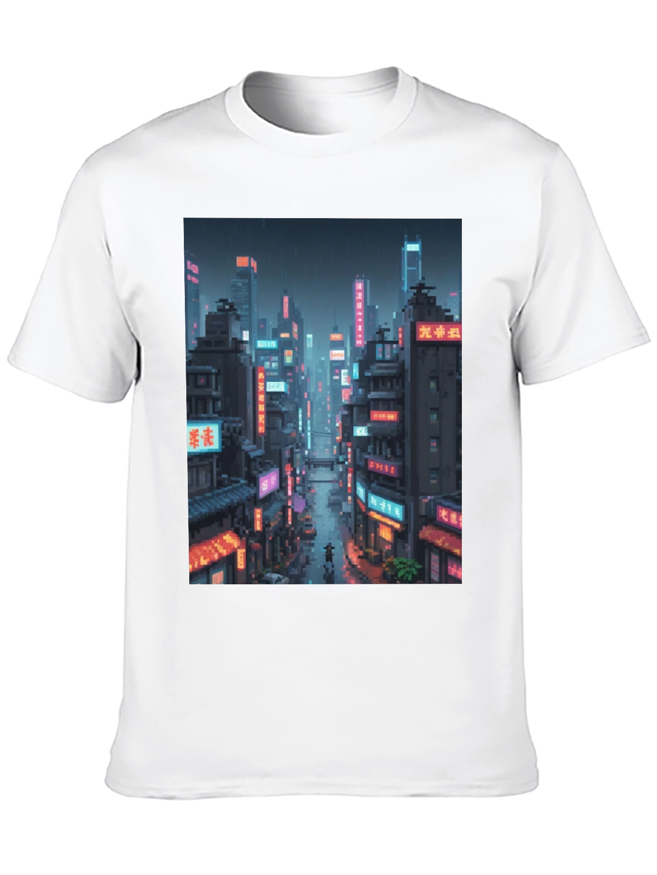 Cyberpunk Cityscape Graphic Tee - Urban Style