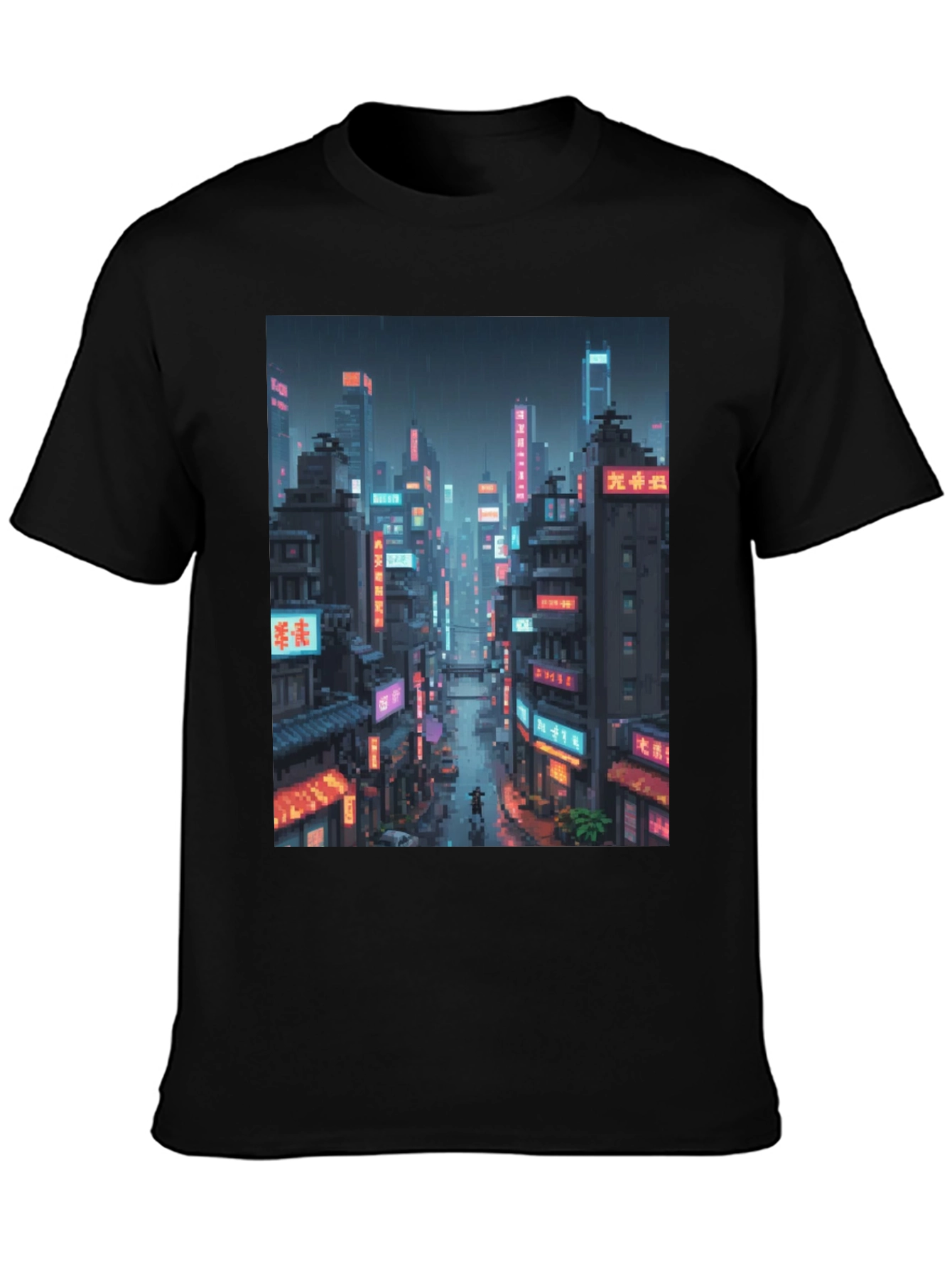 Cyberpunk Cityscape Graphic Tee - Urban Style