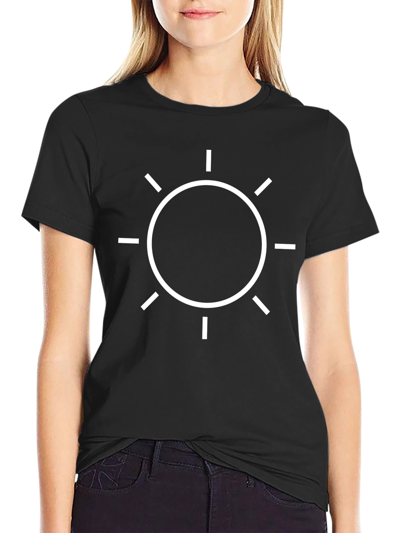 Sun Graphic Black T-Shirt - Summer Style
