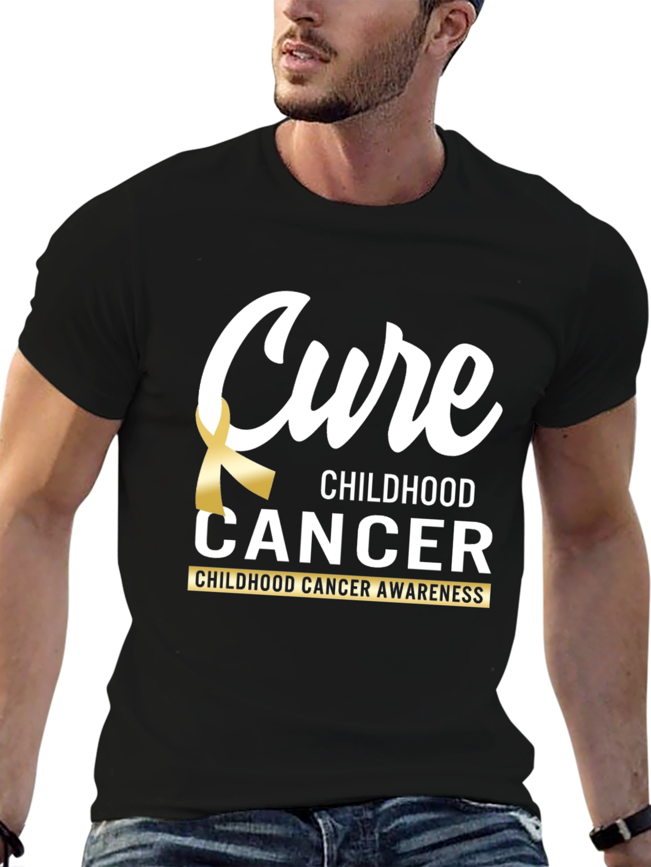 Cure Childhood Cancer Awareness Ribbon T-Shirt