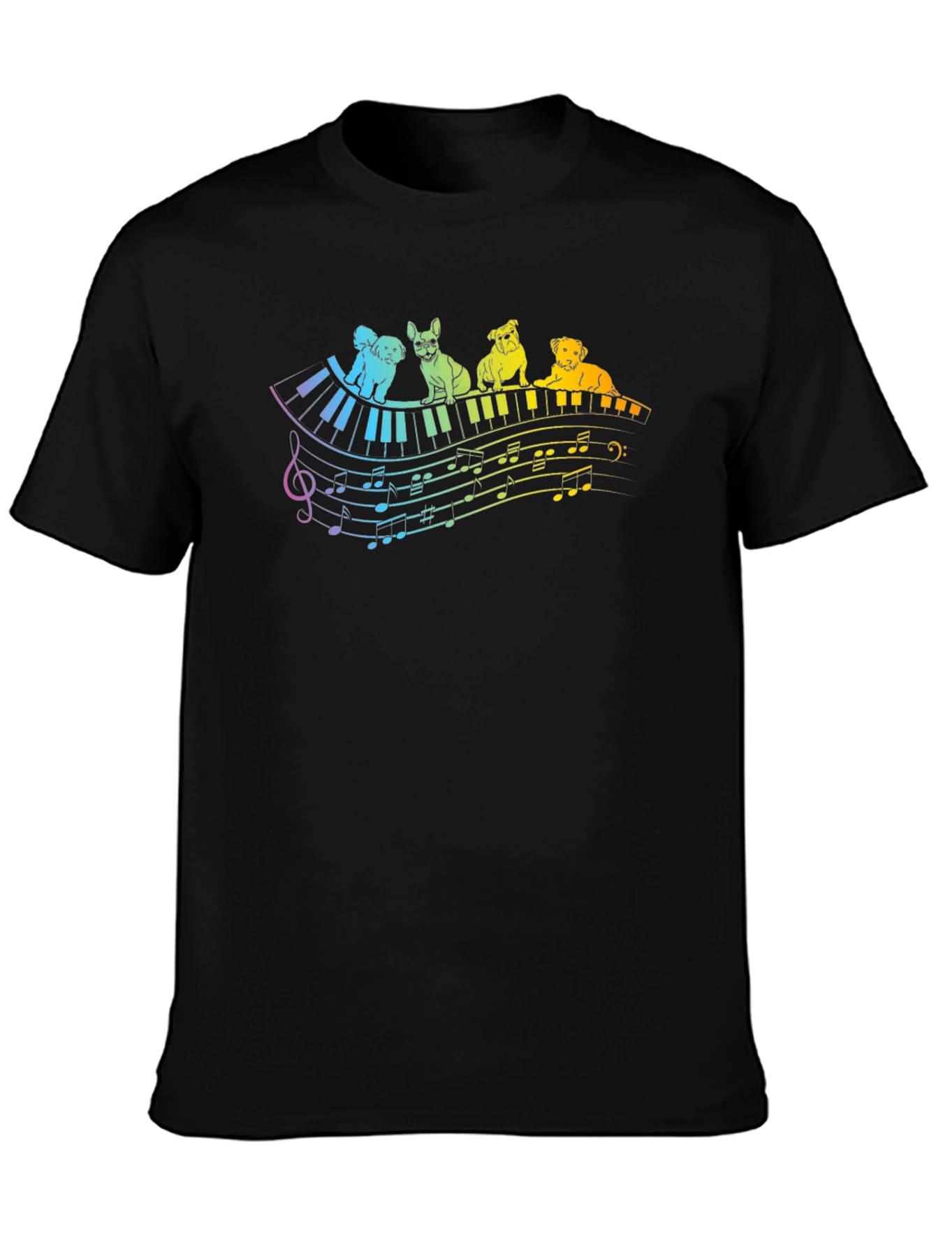 Musical Dogs T-Shirt - Black