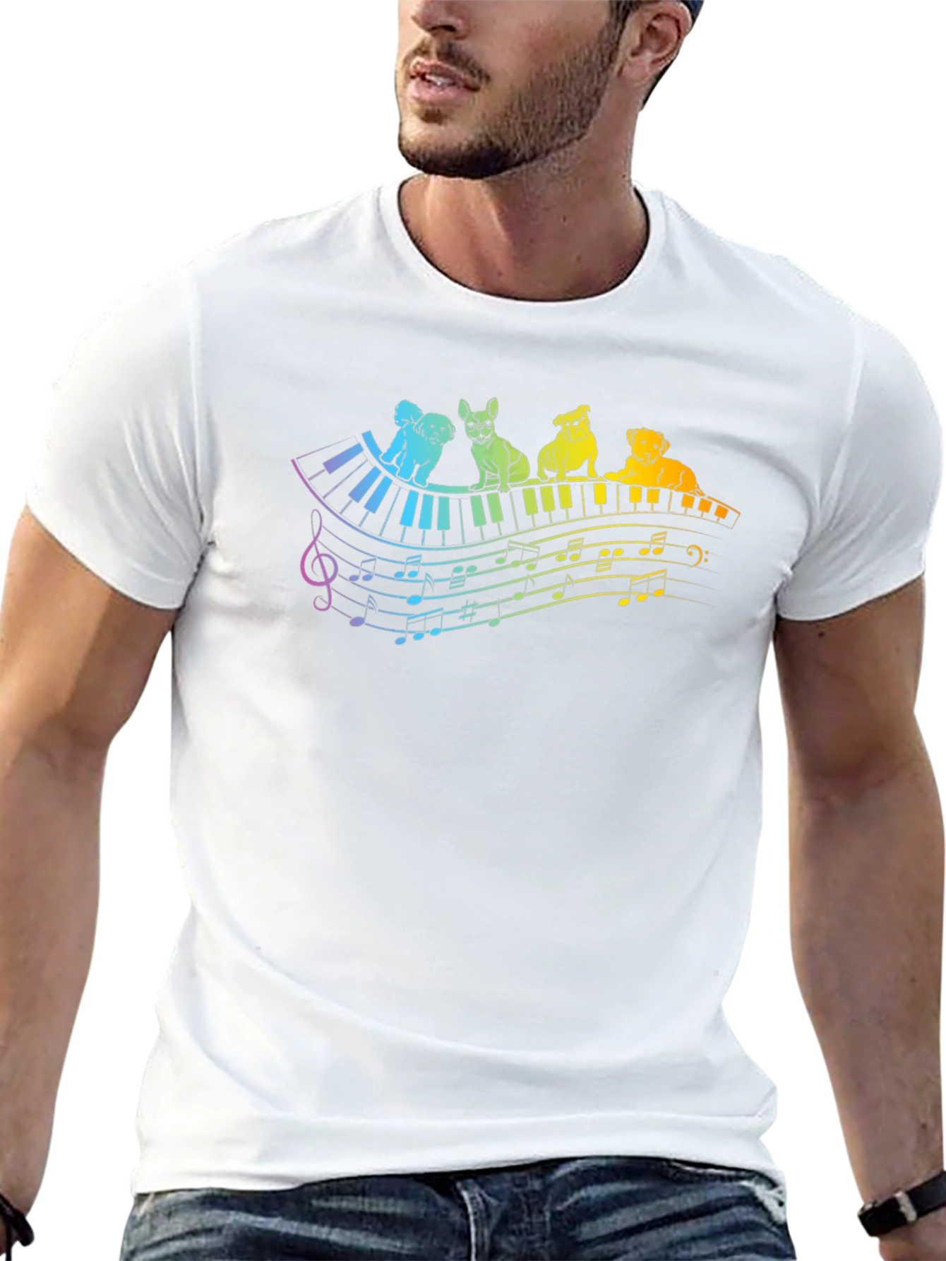 Musical Dogs T-Shirt - Black