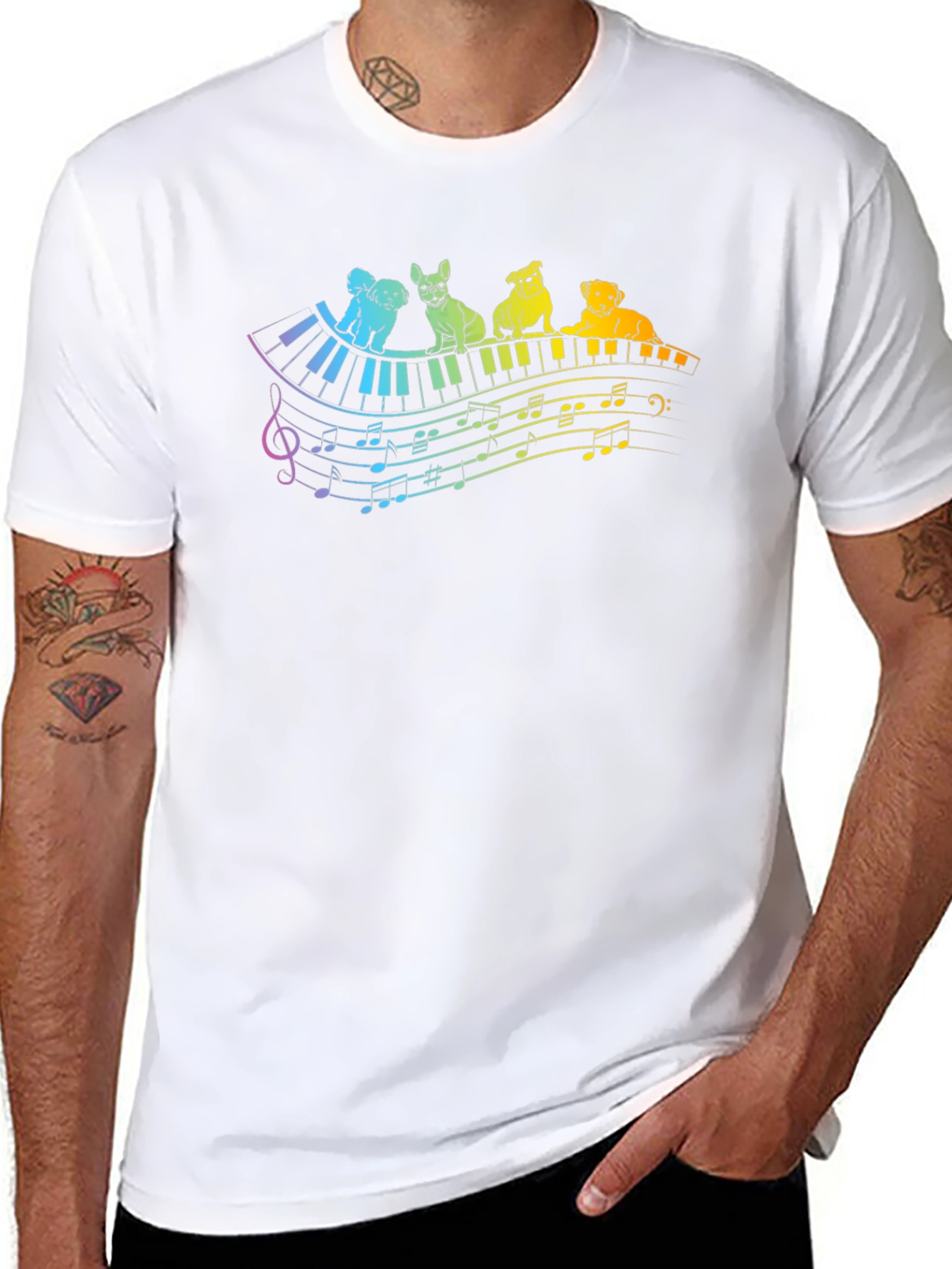 Musical Dogs T-Shirt - Black
