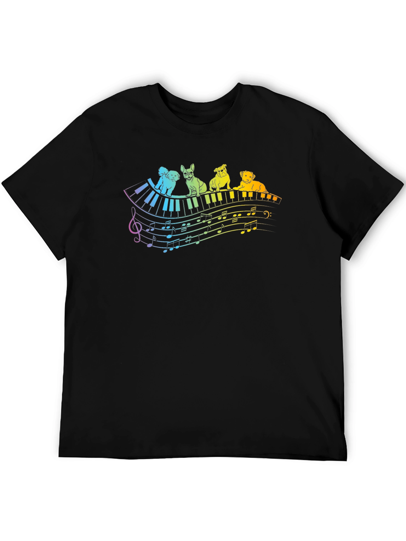 Musical Dogs T-Shirt - Black
