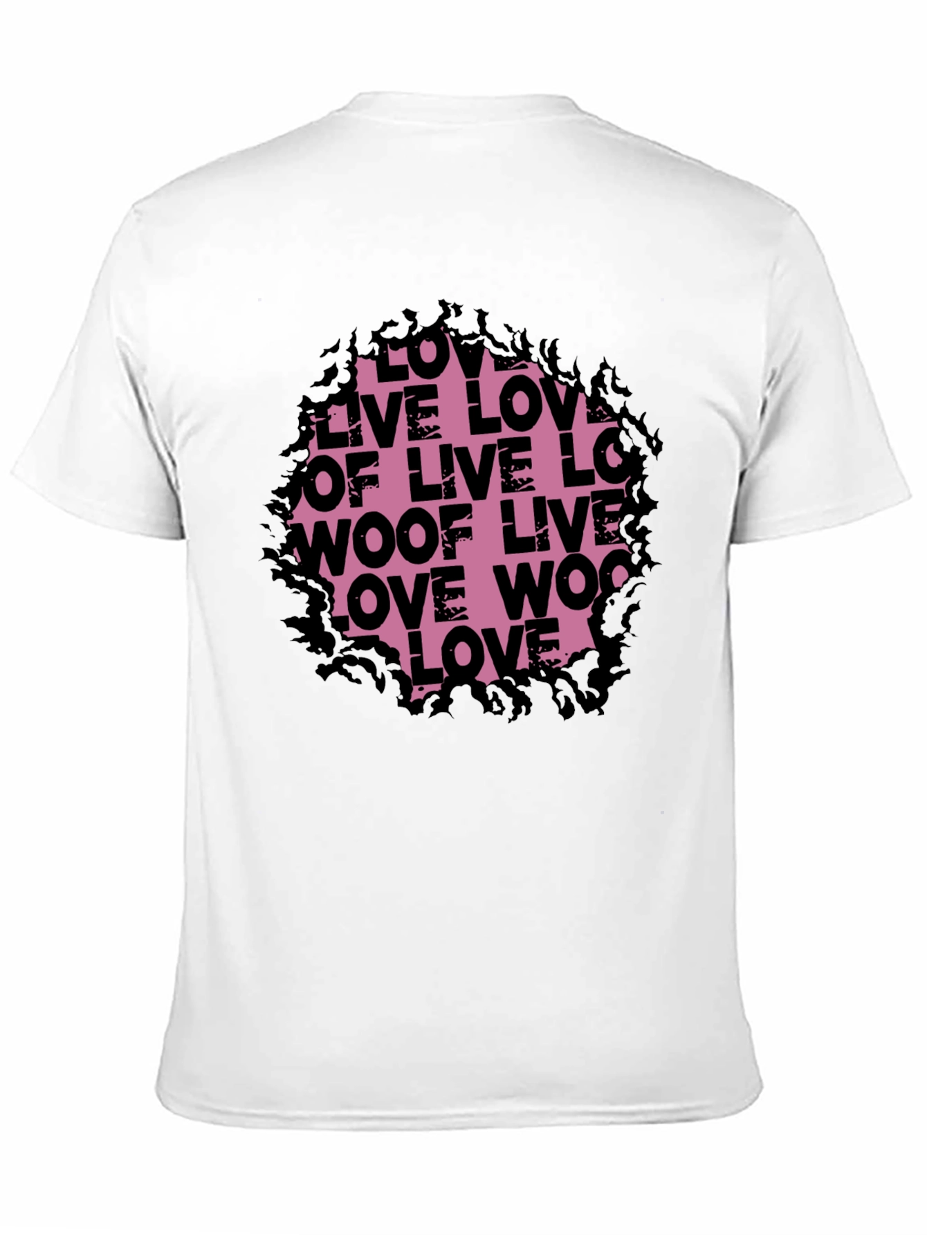 Love Live Woof Graphic Tee - Black