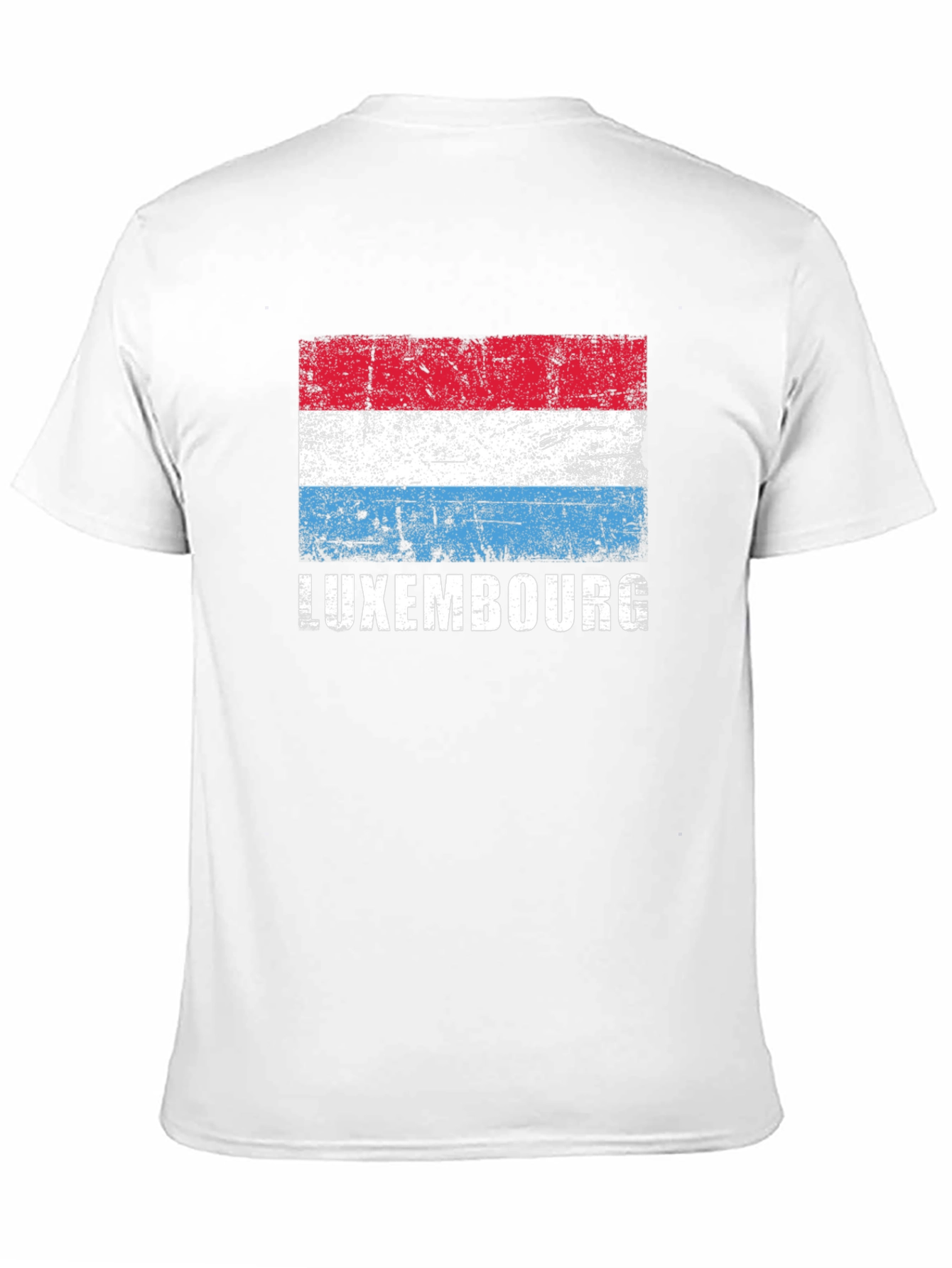 Luxembourg Flag T-Shirt - Distressed Design