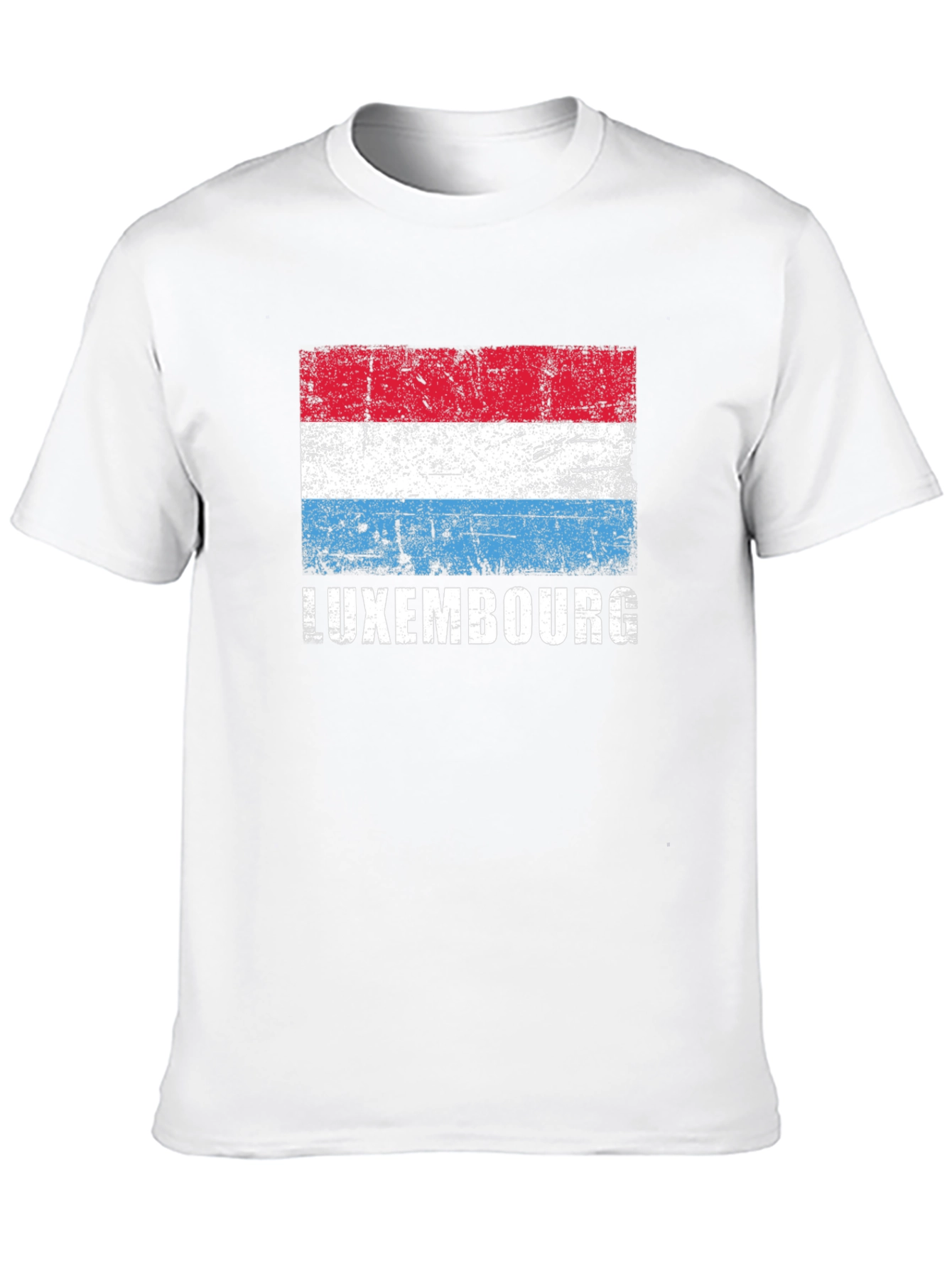 Luxembourg Flag T-Shirt - Distressed Design