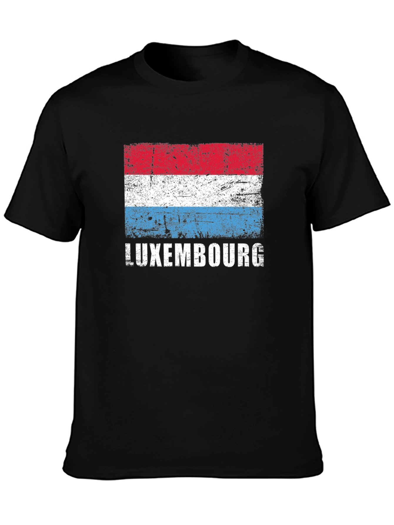 Luxembourg Flag T-Shirt - Distressed Design