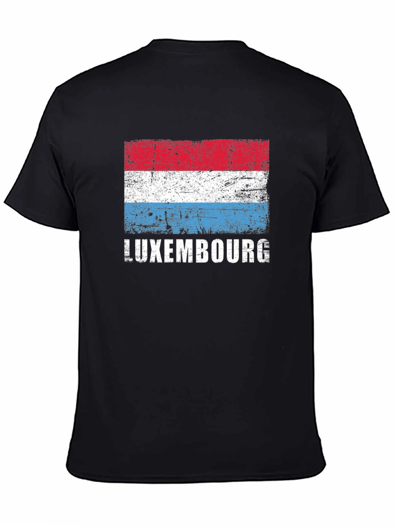Luxembourg Flag T-Shirt - Distressed Design