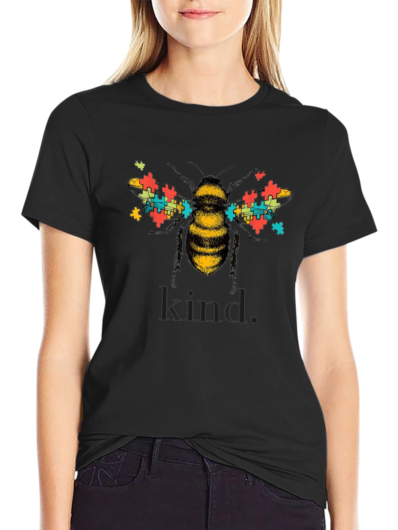 Bee Kind Autism Awareness Graphic T-Shirt