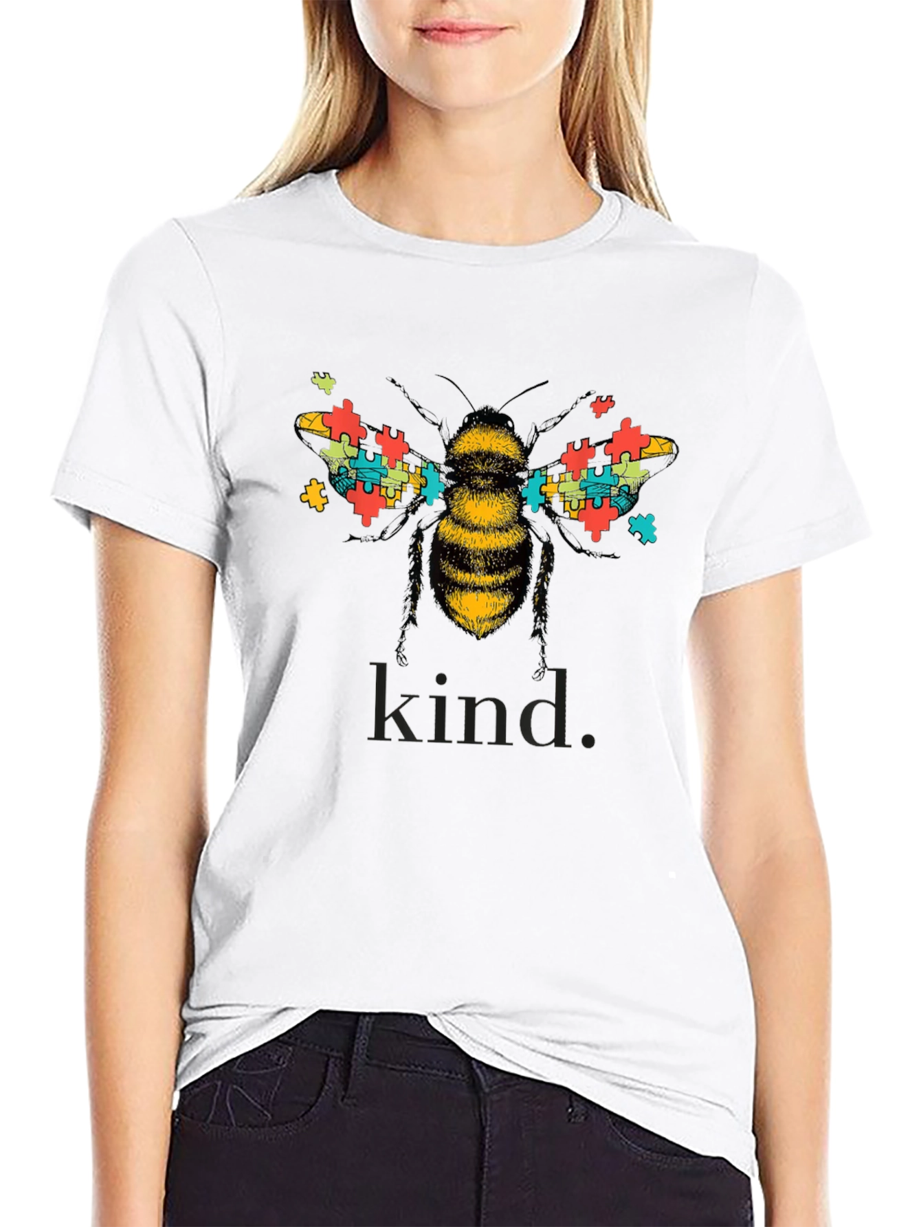 Bee Kind Autism Awareness Graphic T-Shirt