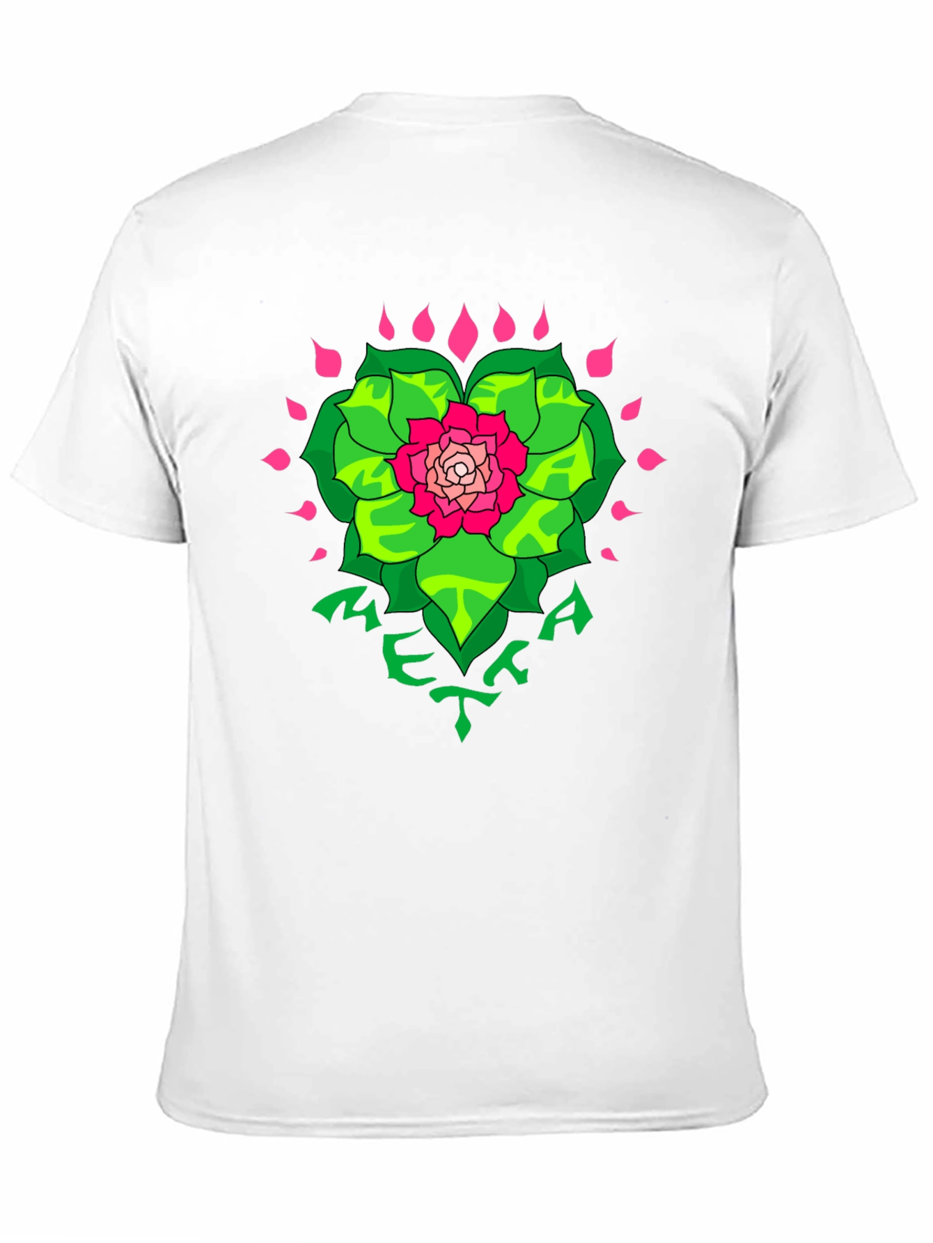 Floral META Graphic Black T-Shirt