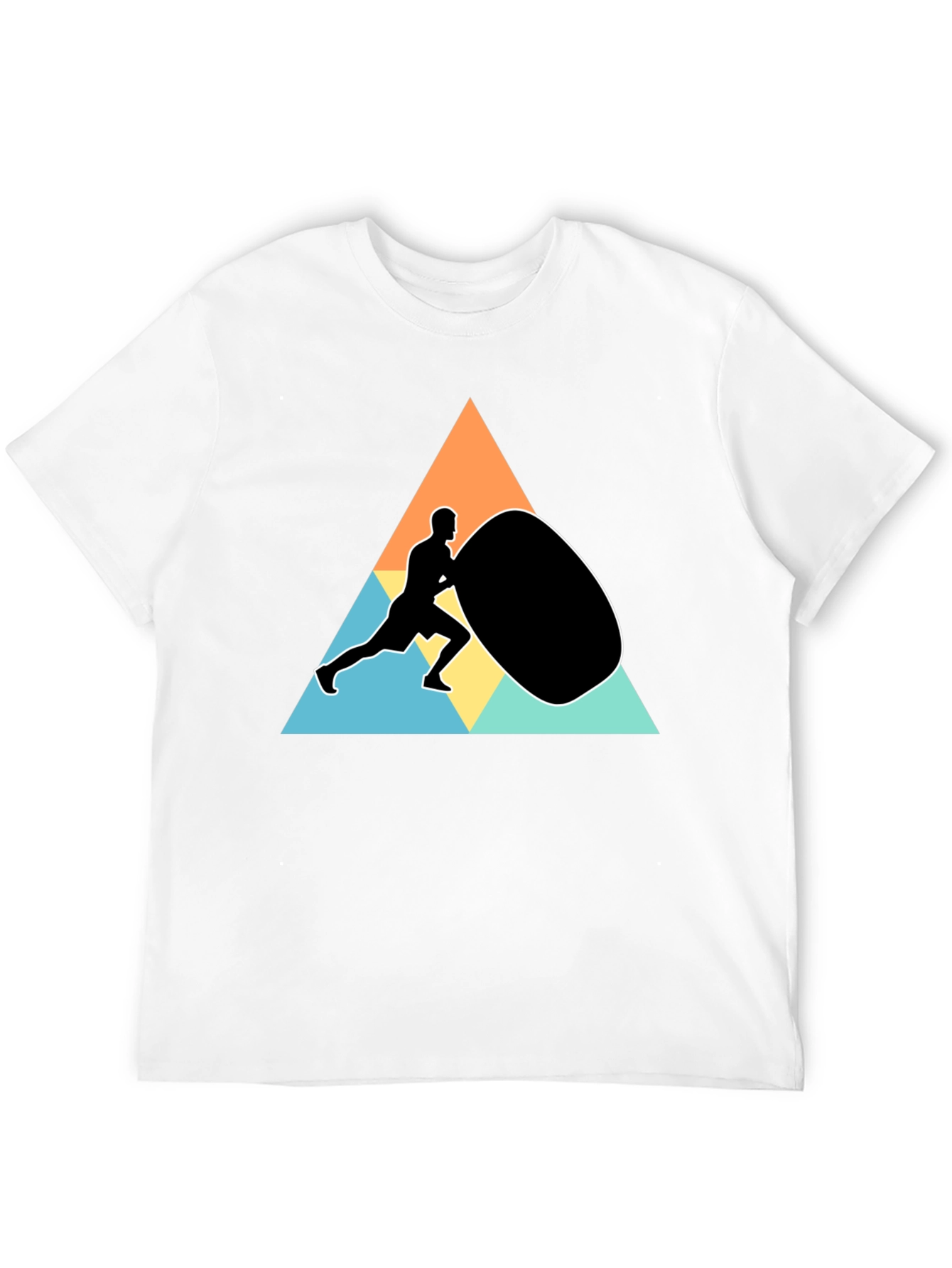 Workout Graphic Tee - Black Casual Cotton Blend