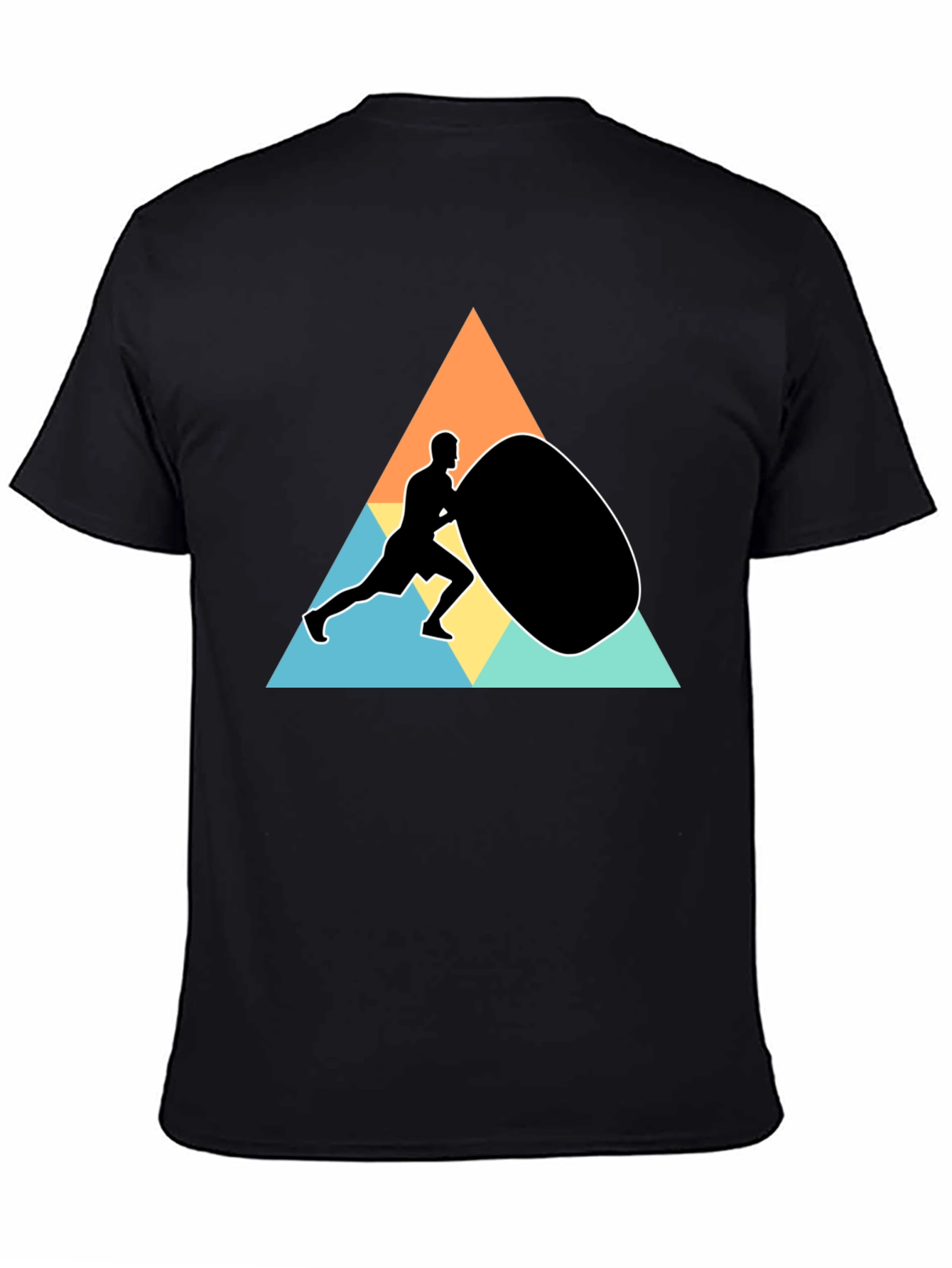 Workout Graphic Tee - Black Casual Cotton Blend
