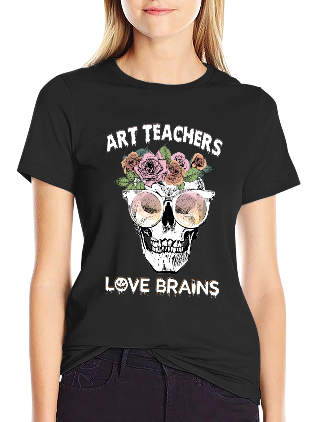 Art Teacher Brains Graphic Tee - Spooky Season Style