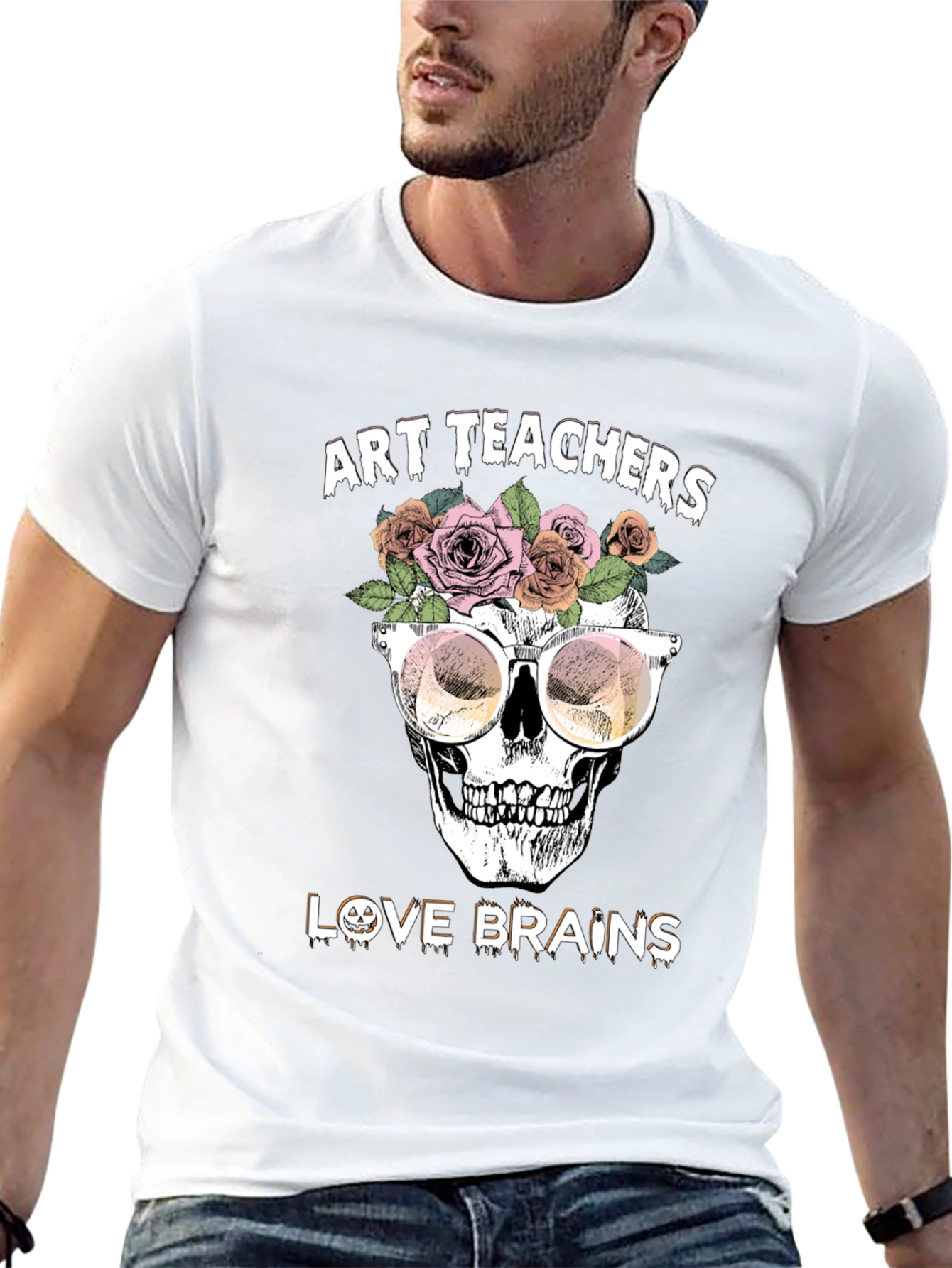 Art Teacher Brains Graphic Tee - Spooky Season Style