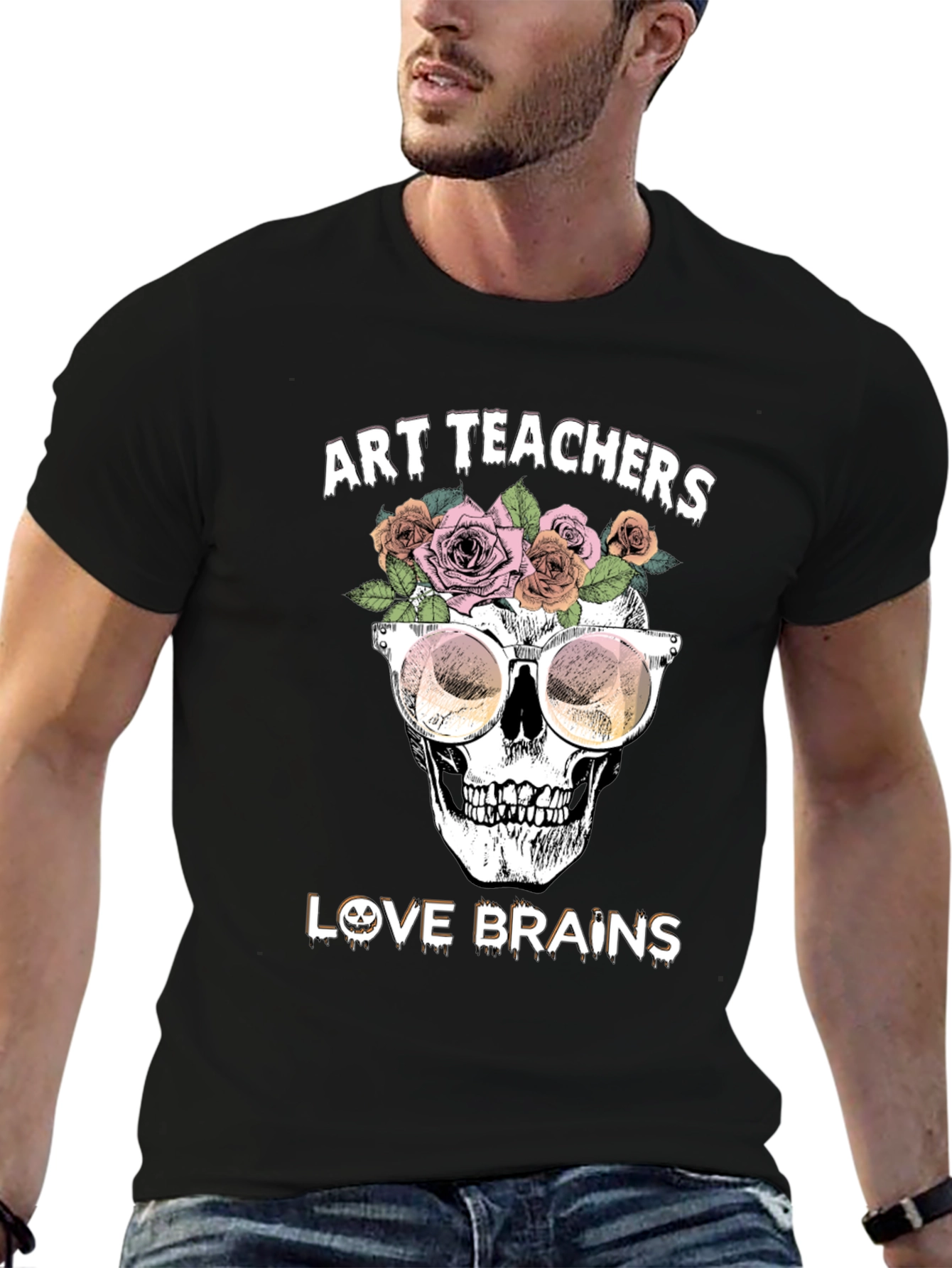 Art Teacher Brains Graphic Tee - Spooky Season Style