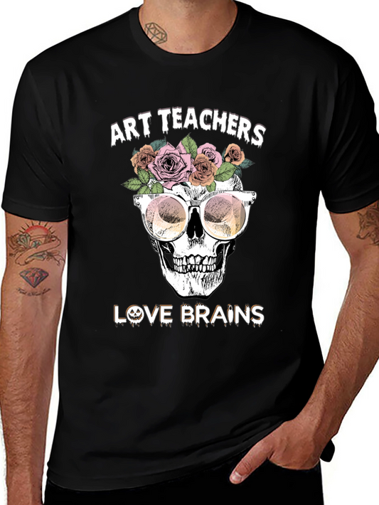 Art Teacher Brains Graphic Tee - Spooky Season Style