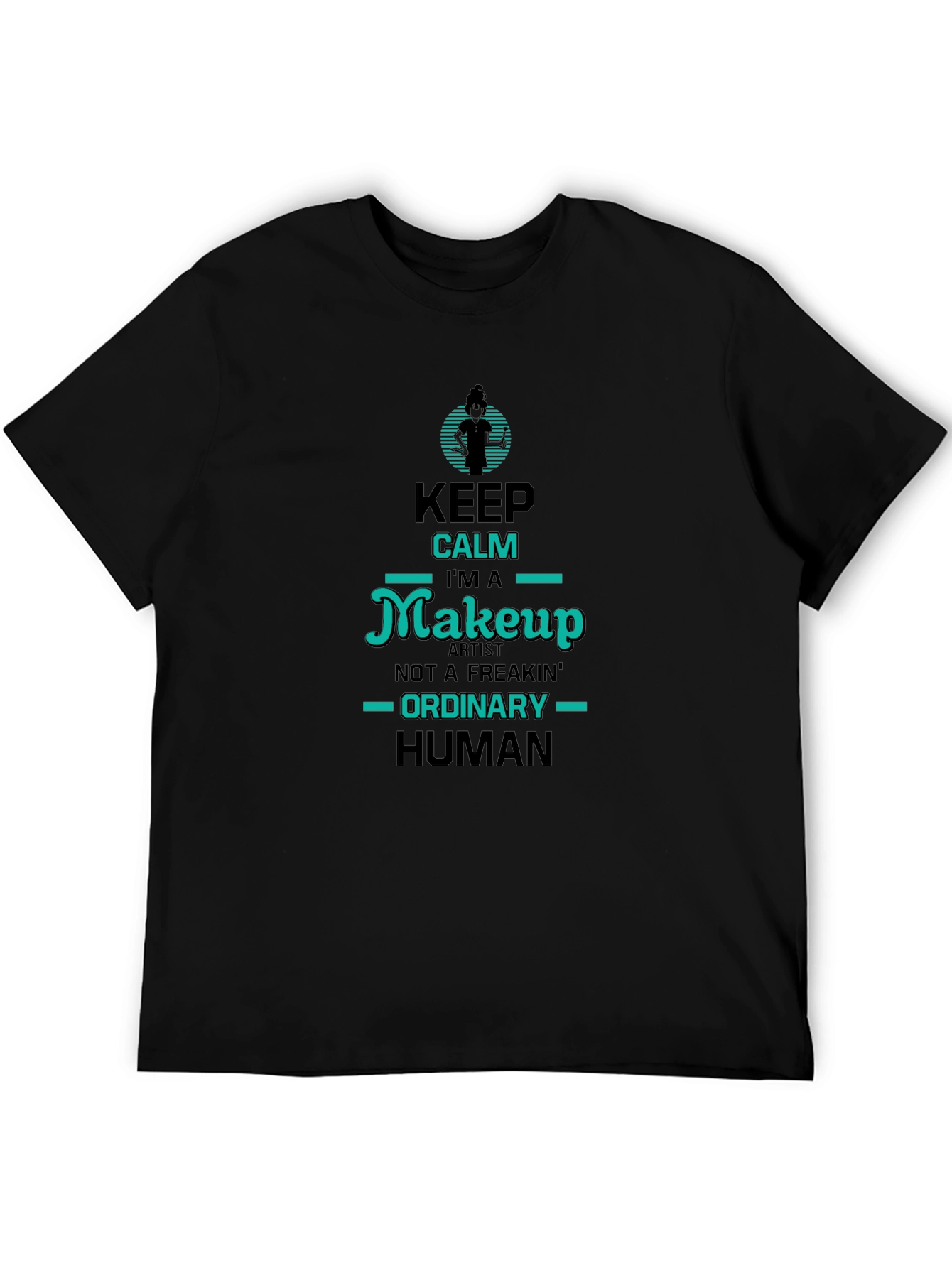 Keep Calm Makeup Artist Black Graphic T-Shirt