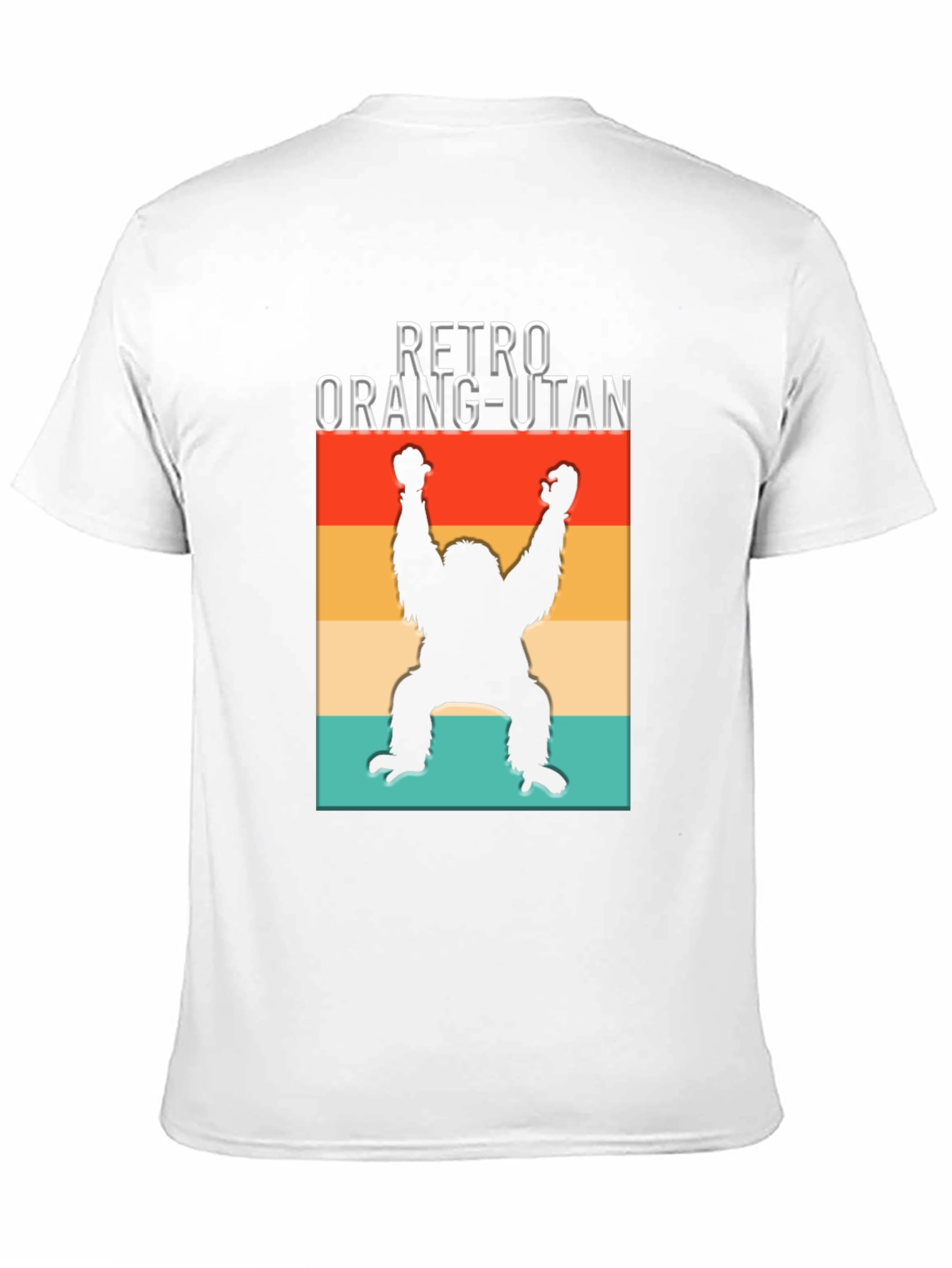 Retro Orangutan Graphic Tee - Mens Black T-Shirt