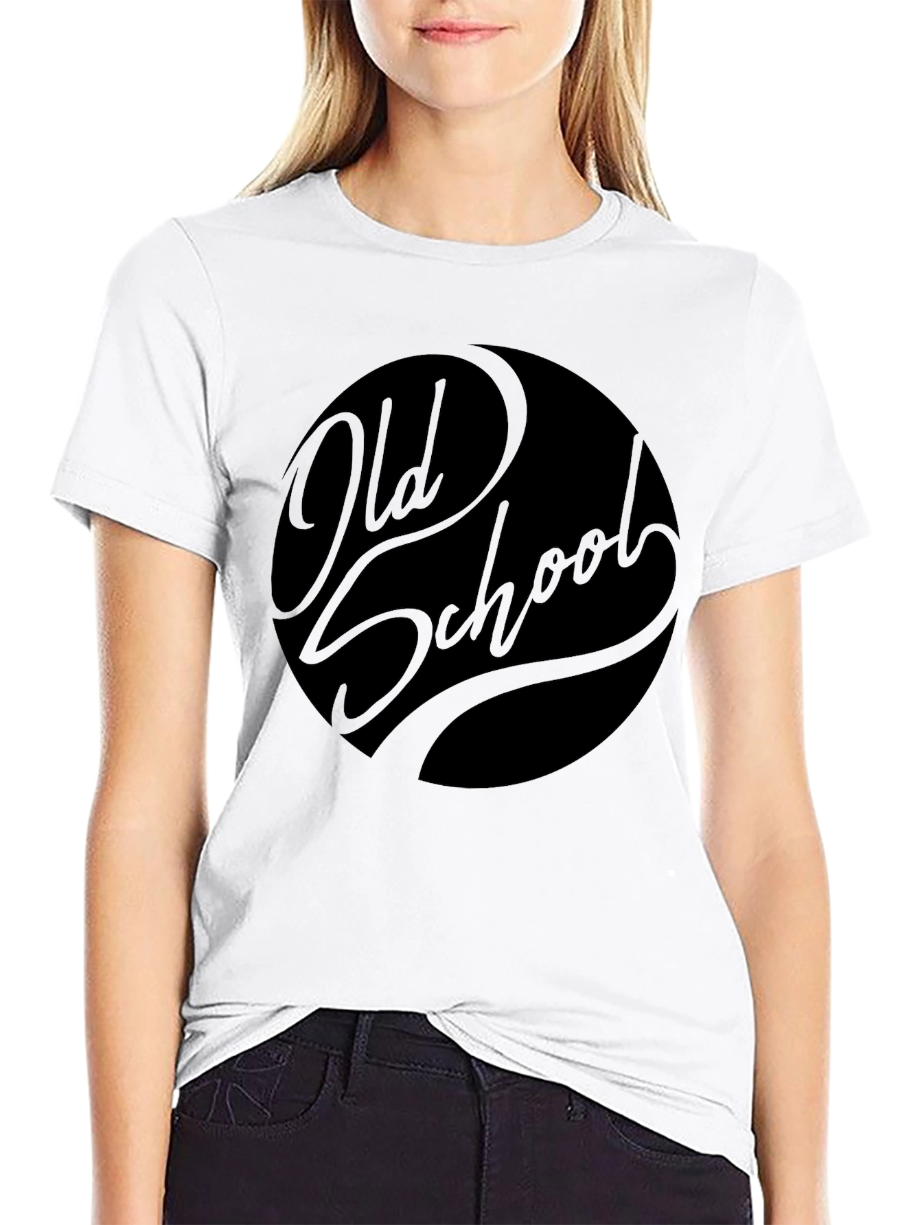 Old School Graphic Tee - Stylish Black T-Shirt