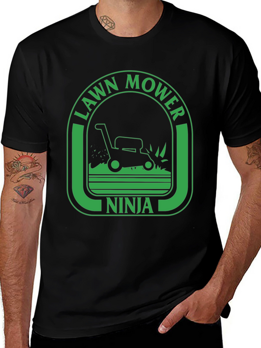 Lawn Mower Ninja Graphic Tee - Black