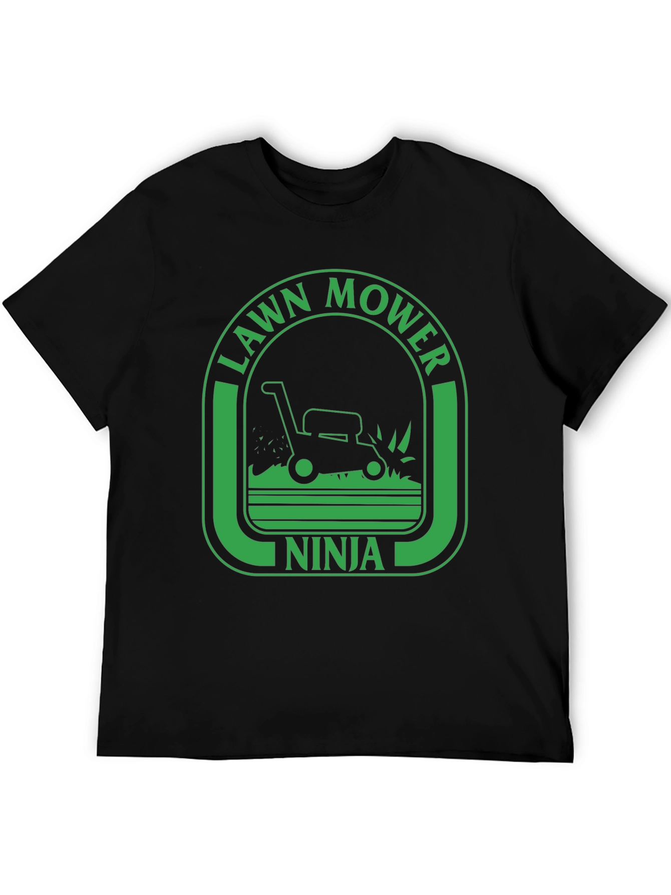 Lawn Mower Ninja Graphic Tee - Black