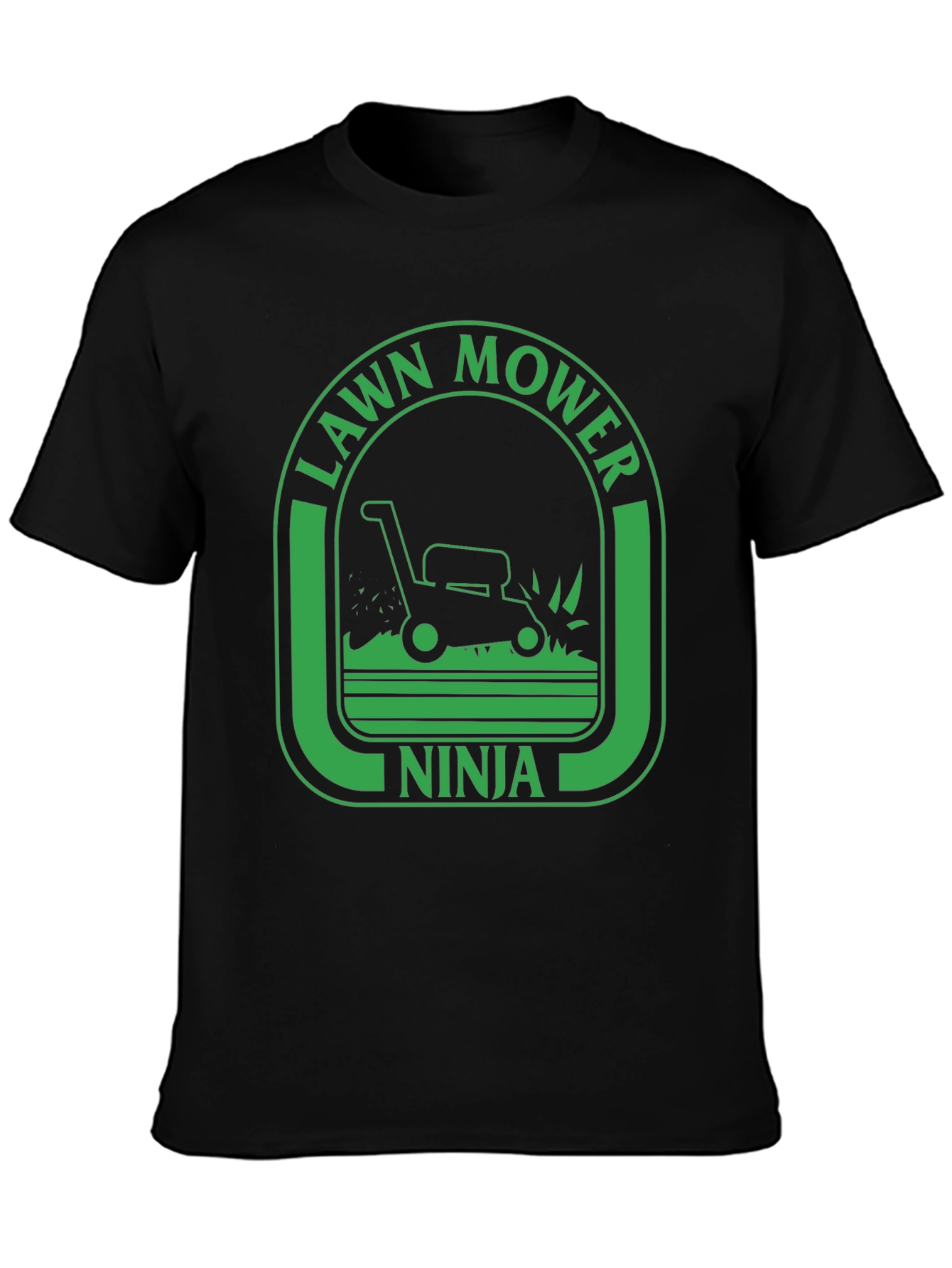 Lawn Mower Ninja Graphic Tee - Black