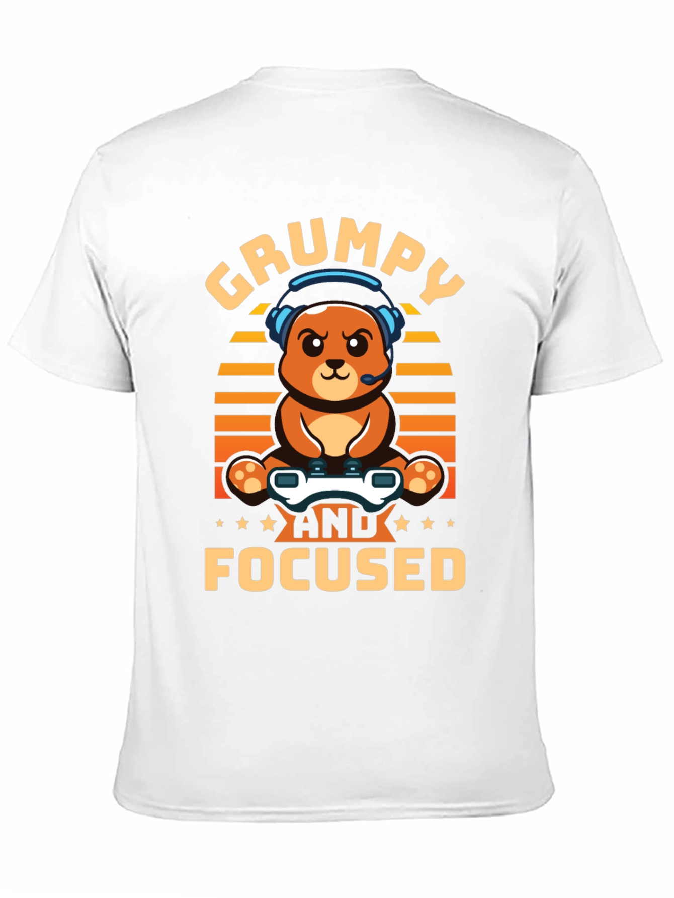 Grumpy Gamer Bear T-Shirt - Funny Gaming Tee