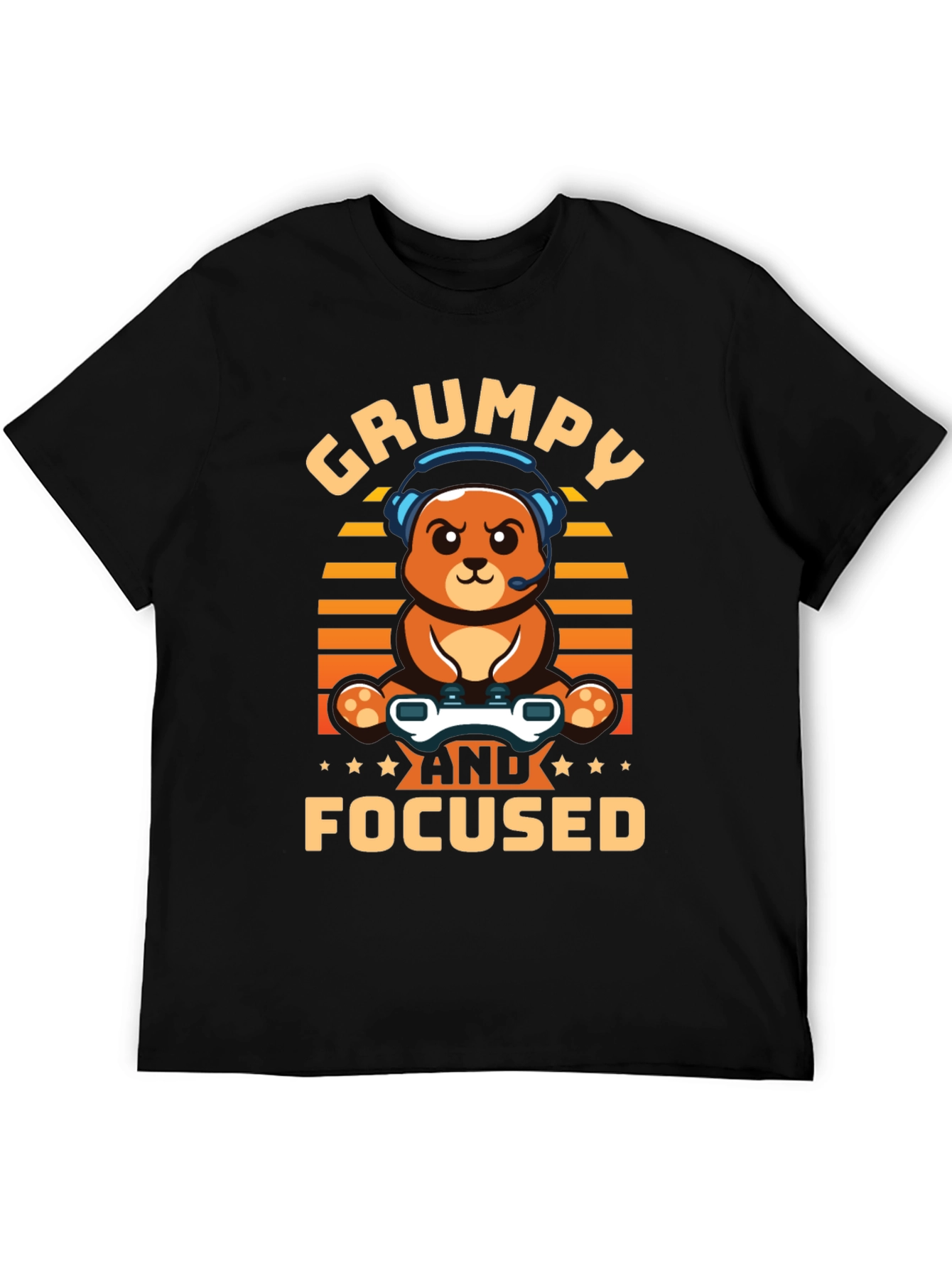 Grumpy Gamer Bear T-Shirt - Funny Gaming Tee
