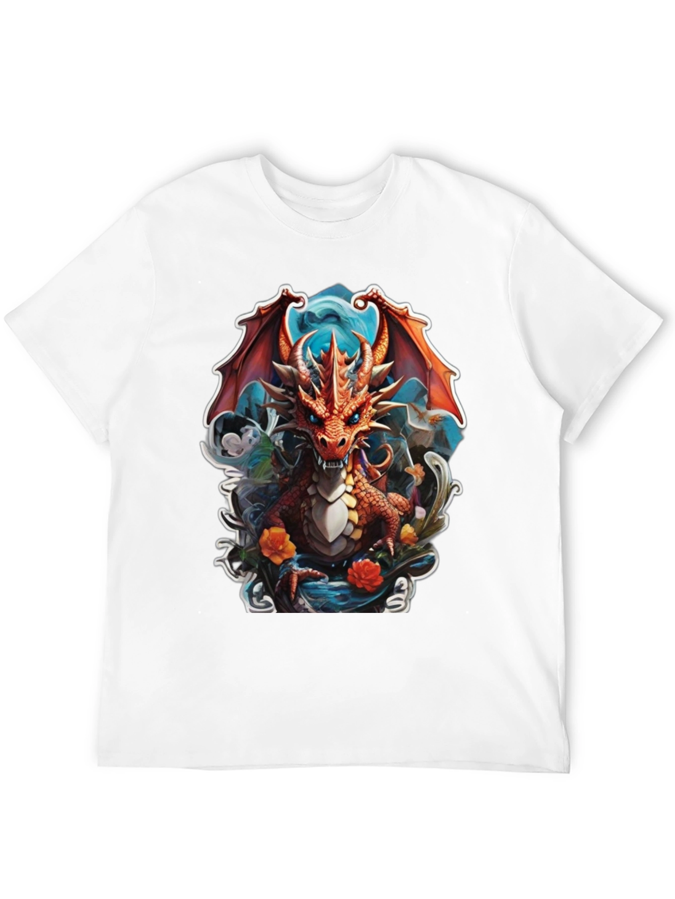 Dragon Graphic Tee - Fantasy Art Shirt