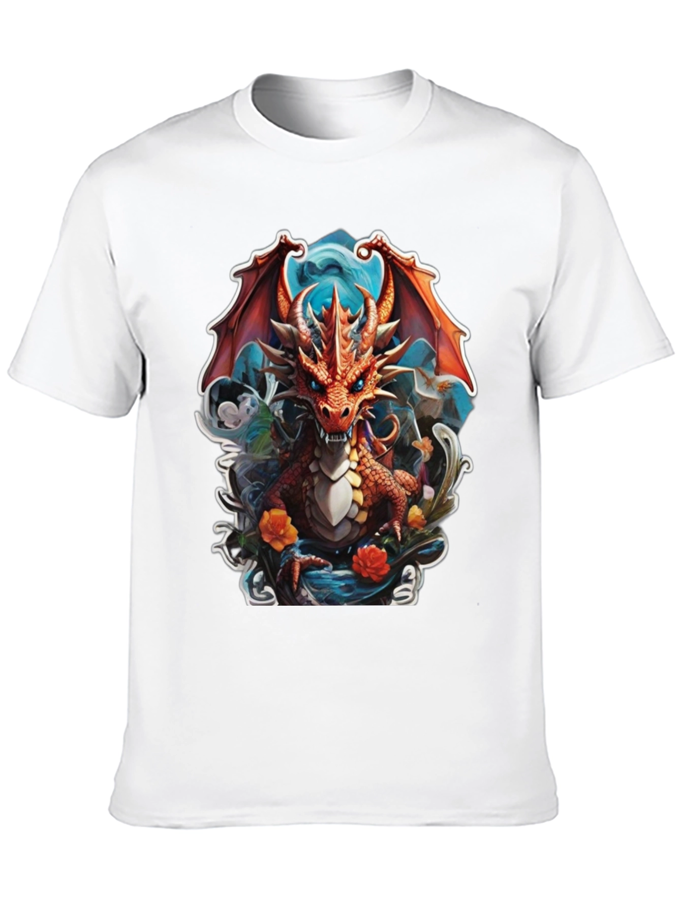 Dragon Graphic Tee - Fantasy Art Shirt