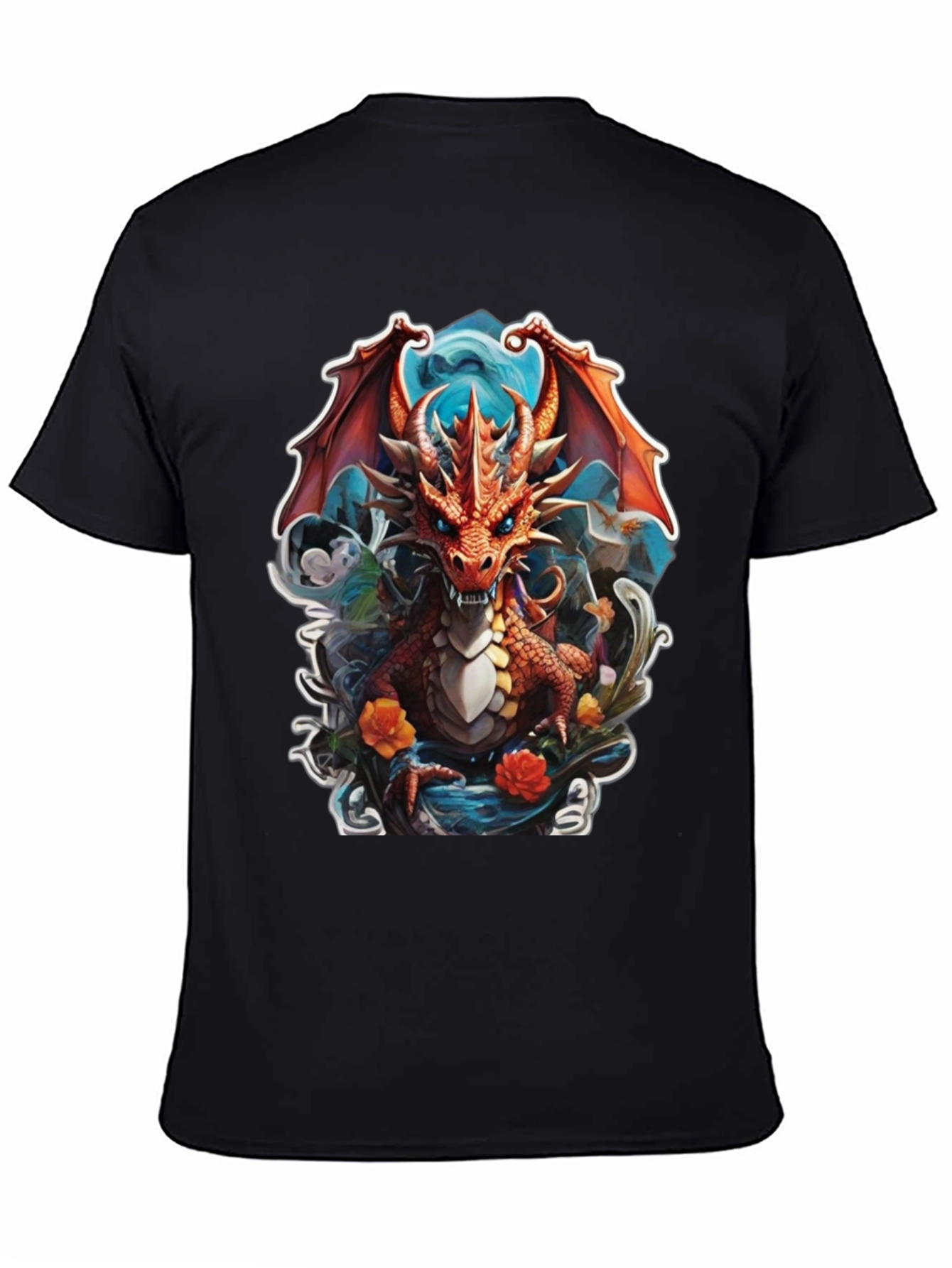 Dragon Graphic Tee - Fantasy Art Shirt