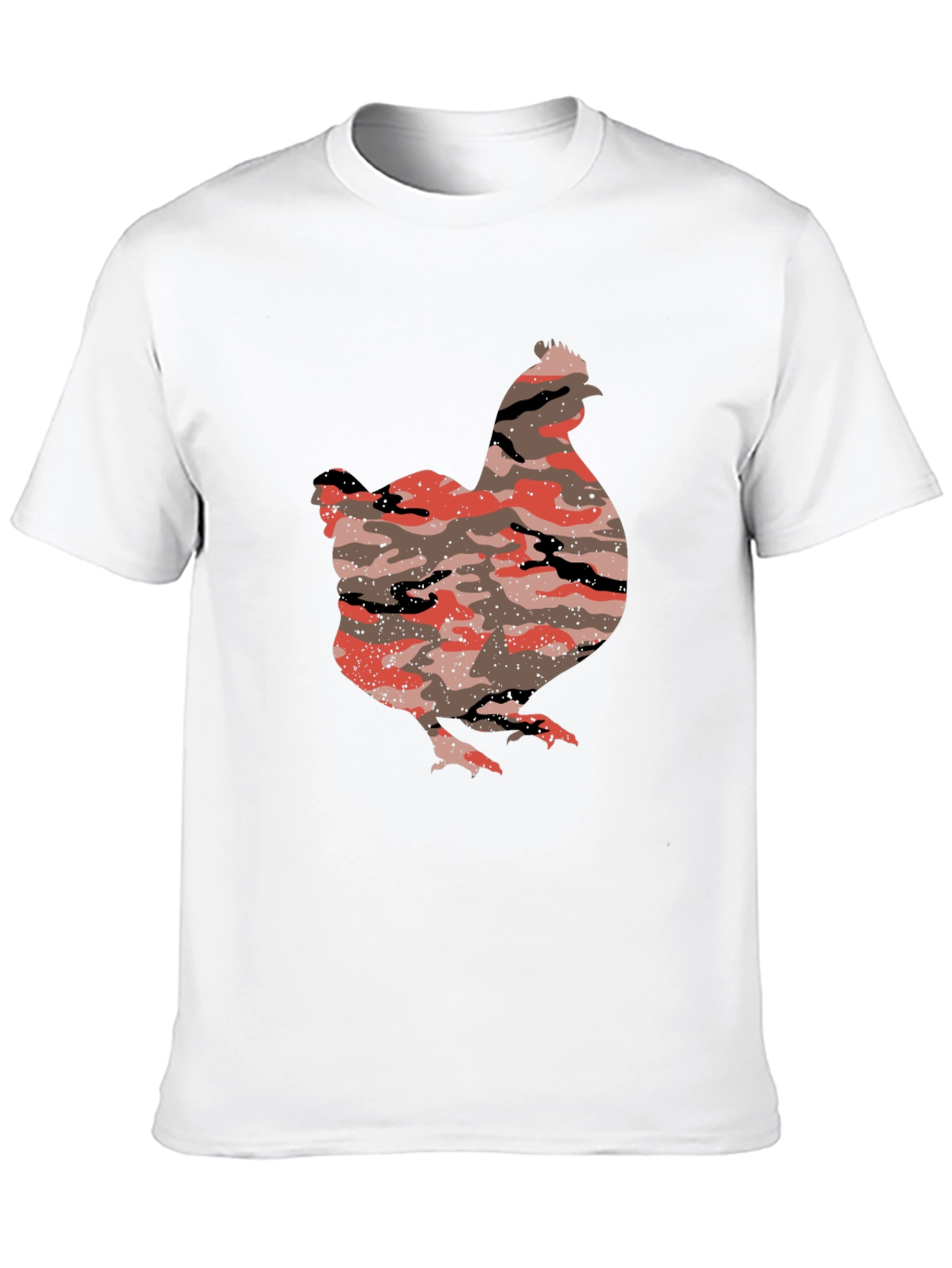 Camo Chicken Black T-Shirt