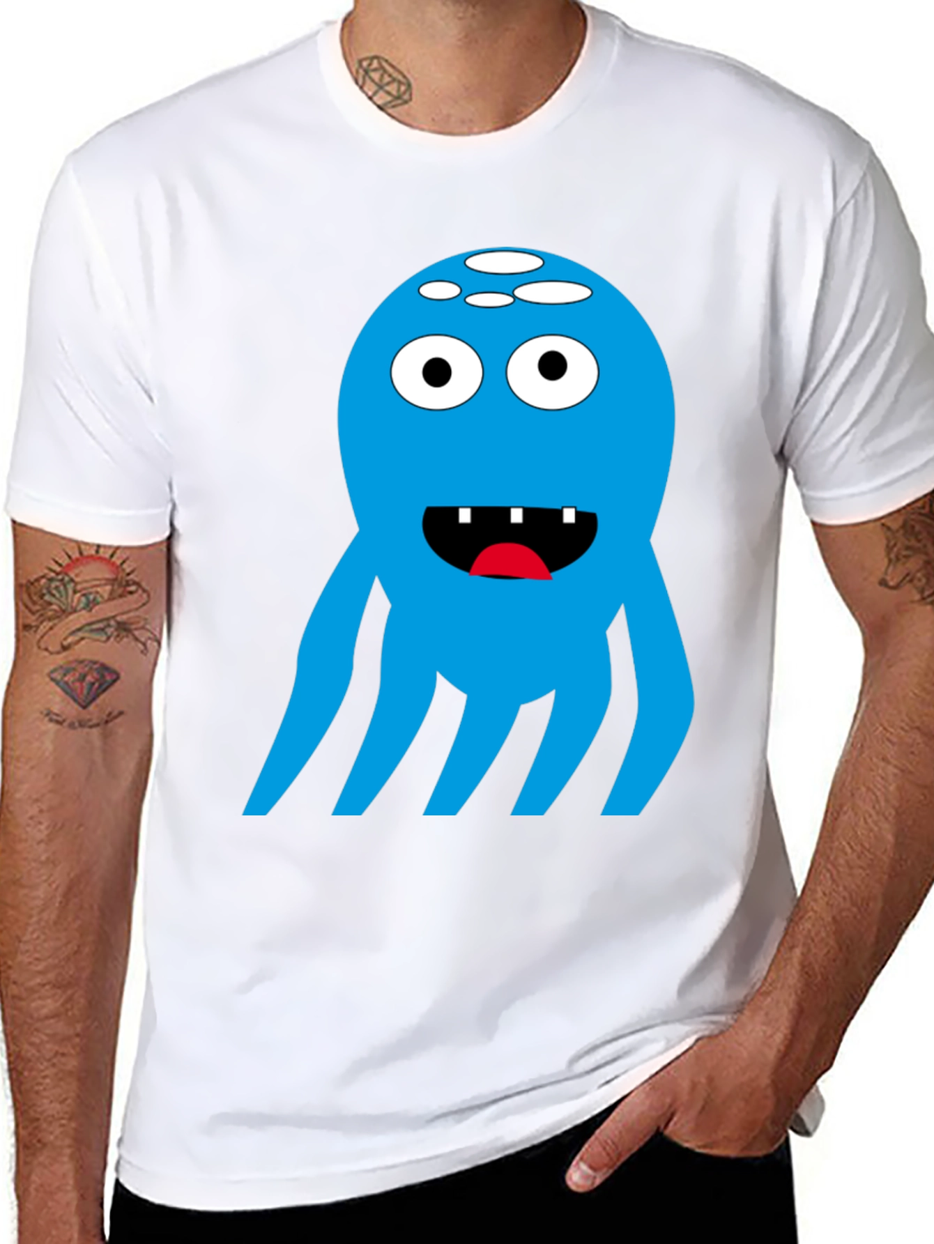 Blue Monster Graphic T-Shirt