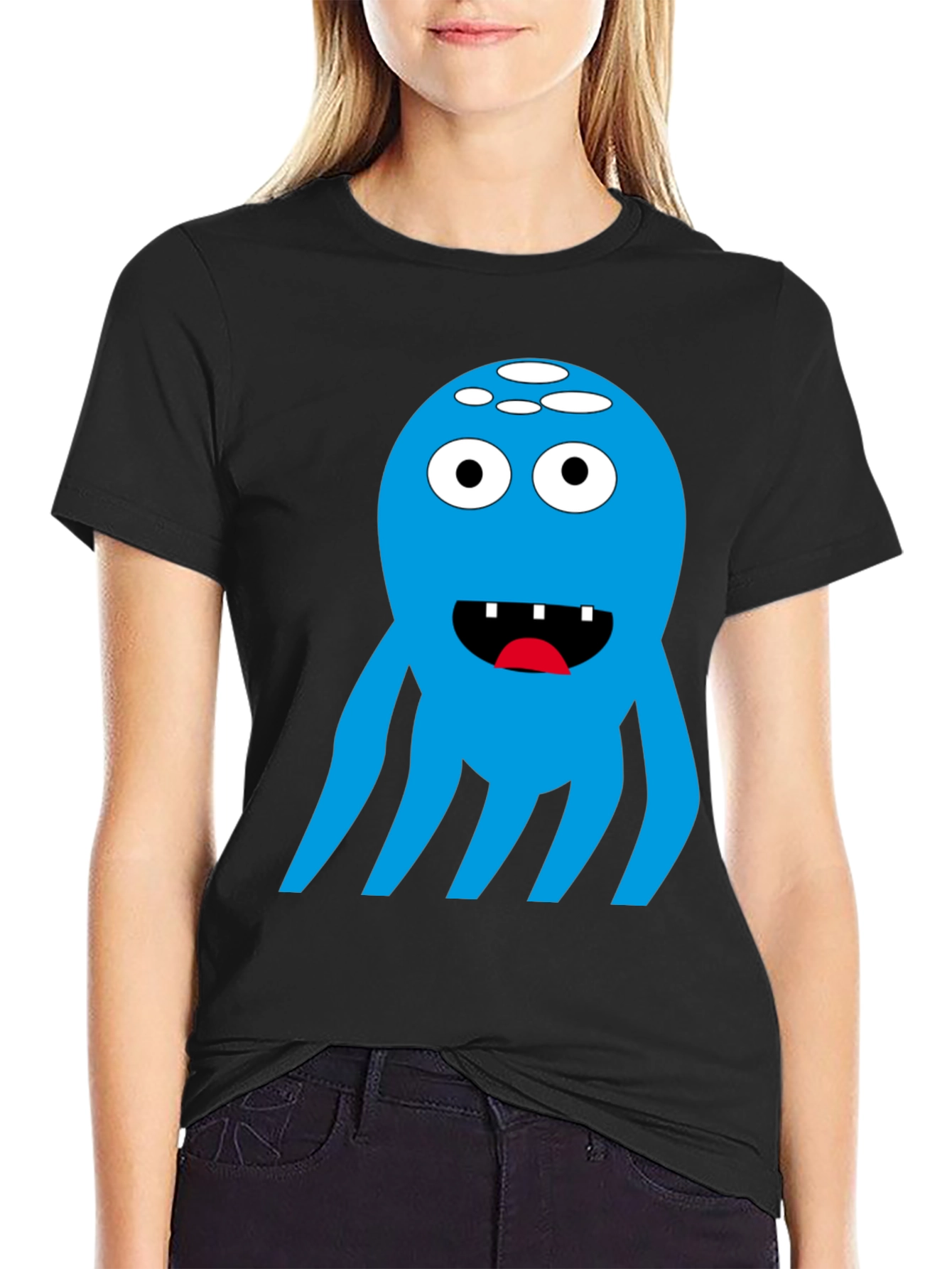 Blue Monster Graphic T-Shirt
