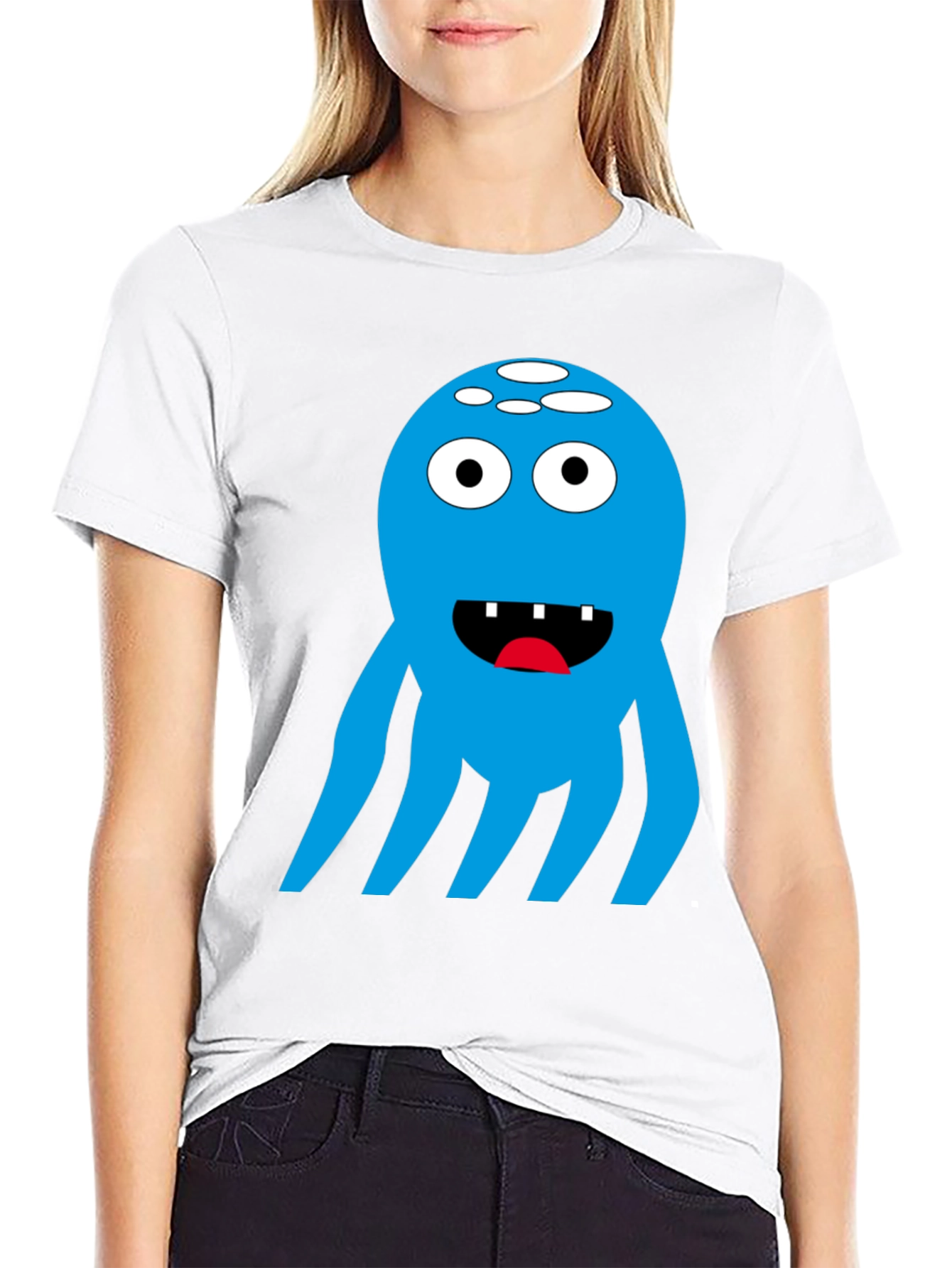 Blue Monster Graphic T-Shirt