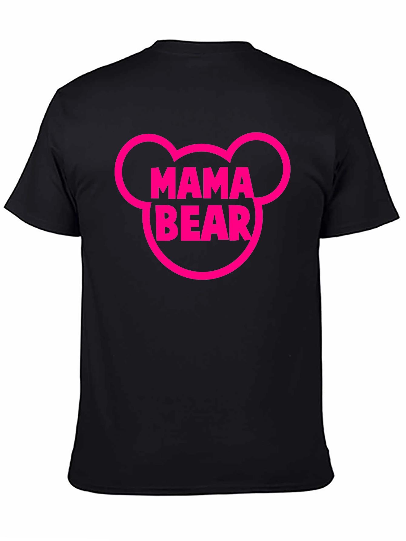 Mama Bear Graphic Tee - Black Cotton T-Shirt