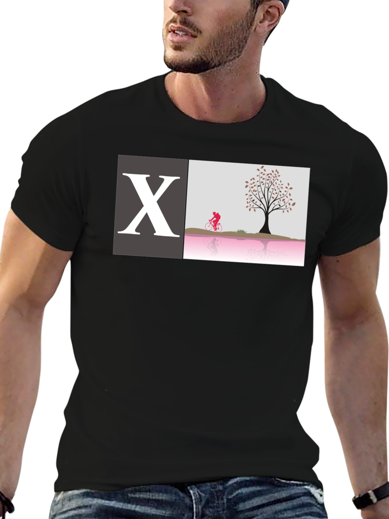 X Biking Scene Graphic Tee
