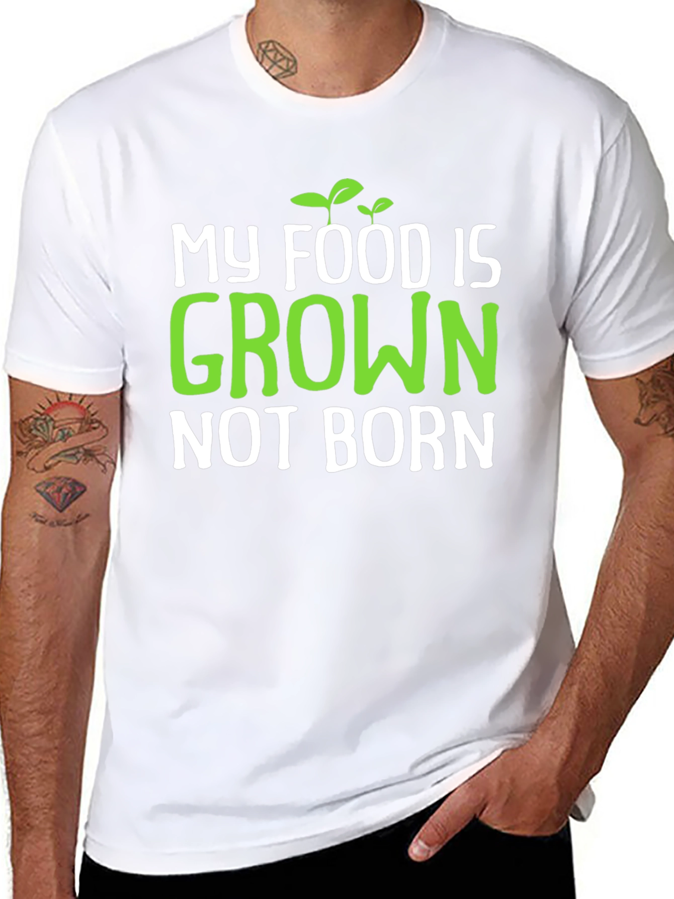 Vegan T-Shirt: My Food is Grown Not Born