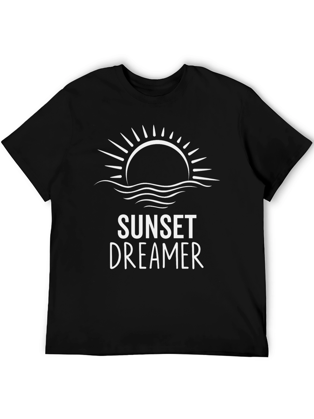 Sunset Dreamer Graphic Tee - Stylish Black T-Shirt