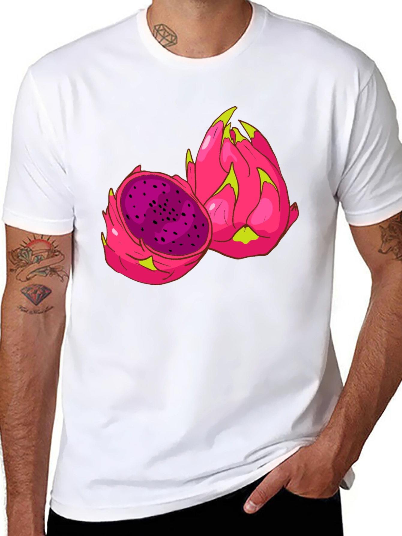 Dragon Fruit Graphic Tee - Unique Fruit Design Shirt